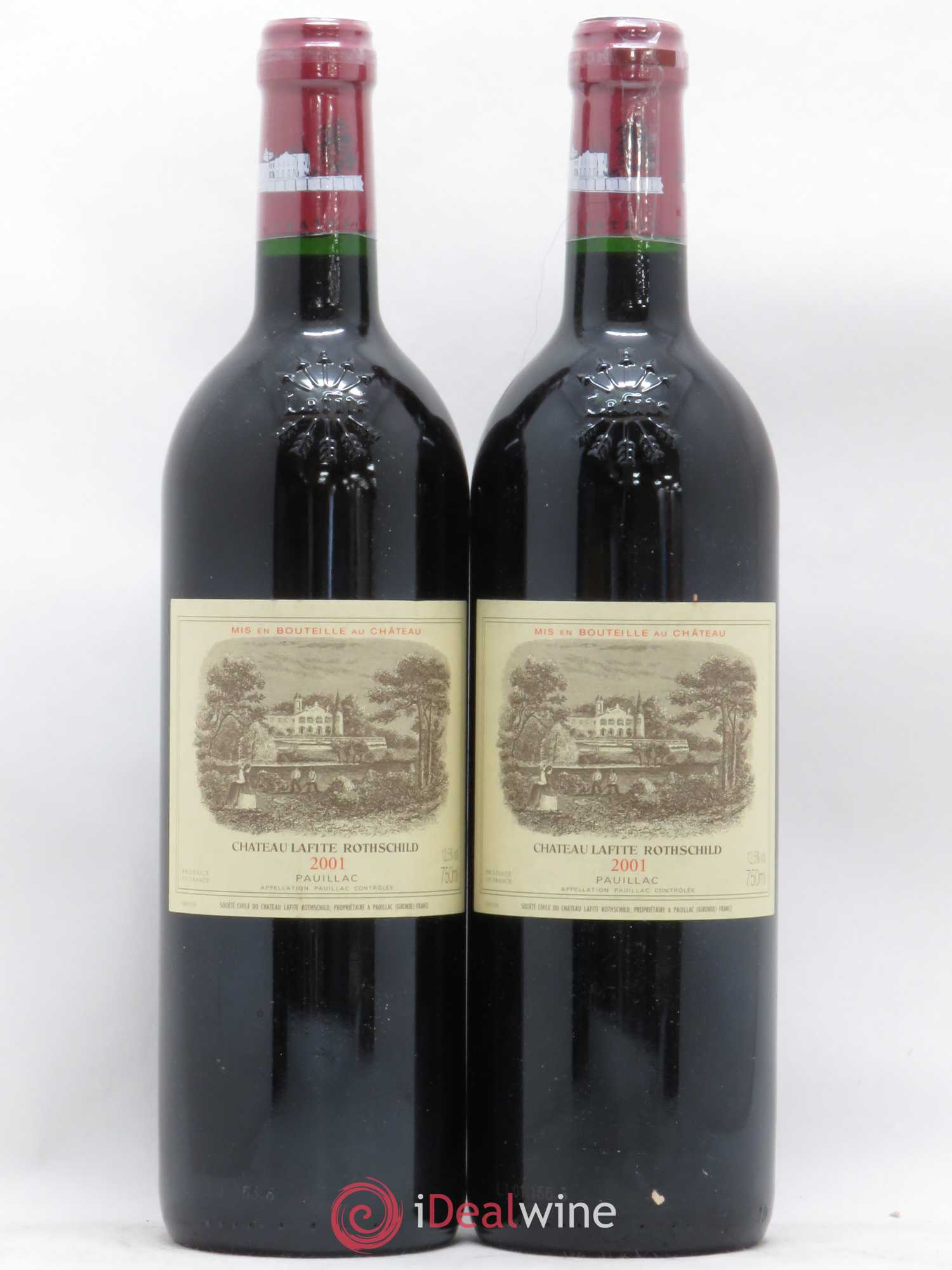 Château Lafite Rothschild 1er Grand Cru Classé 2001 - Lot de 2 bouteilles - 0