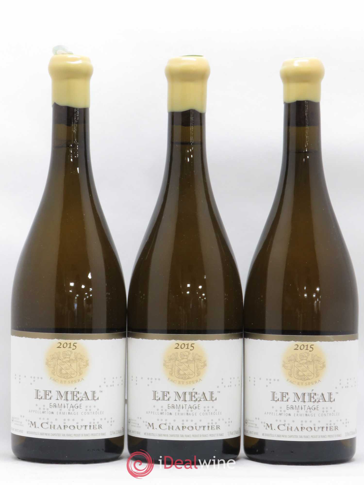 Hermitage Ermitage Le Méal Chapoutier 2015 - Lot de 3 bouteilles - 0