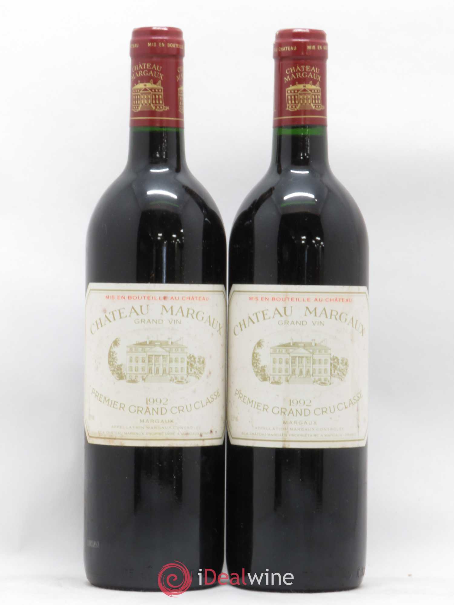 Château Margaux 1er Grand Cru Classé 1992 - Lot de 2 bouteilles - 0