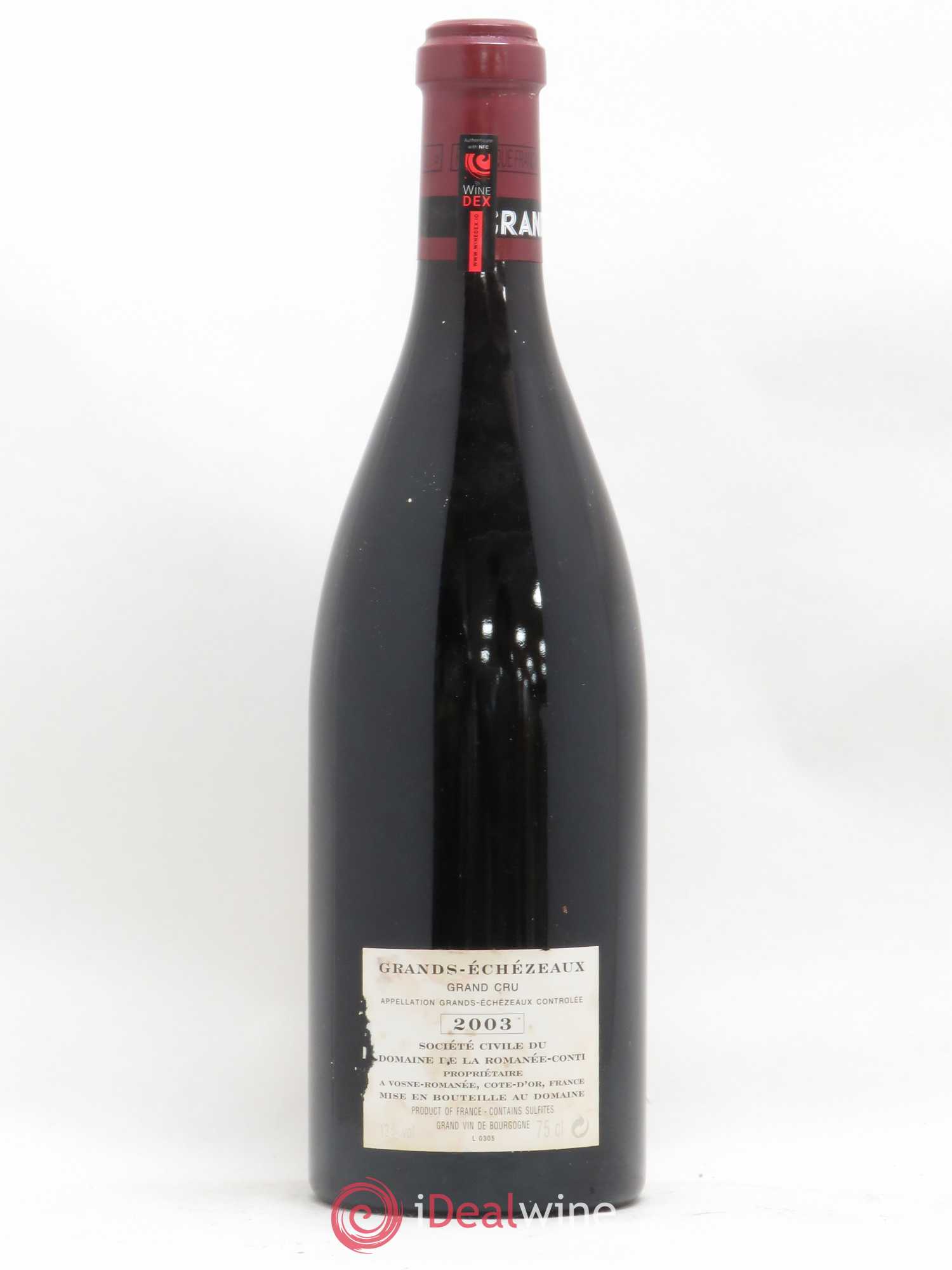 Grands-Echezeaux Grand Cru Domaine de la Romanée-Conti 2003 - Lot of 1 bottle - 1