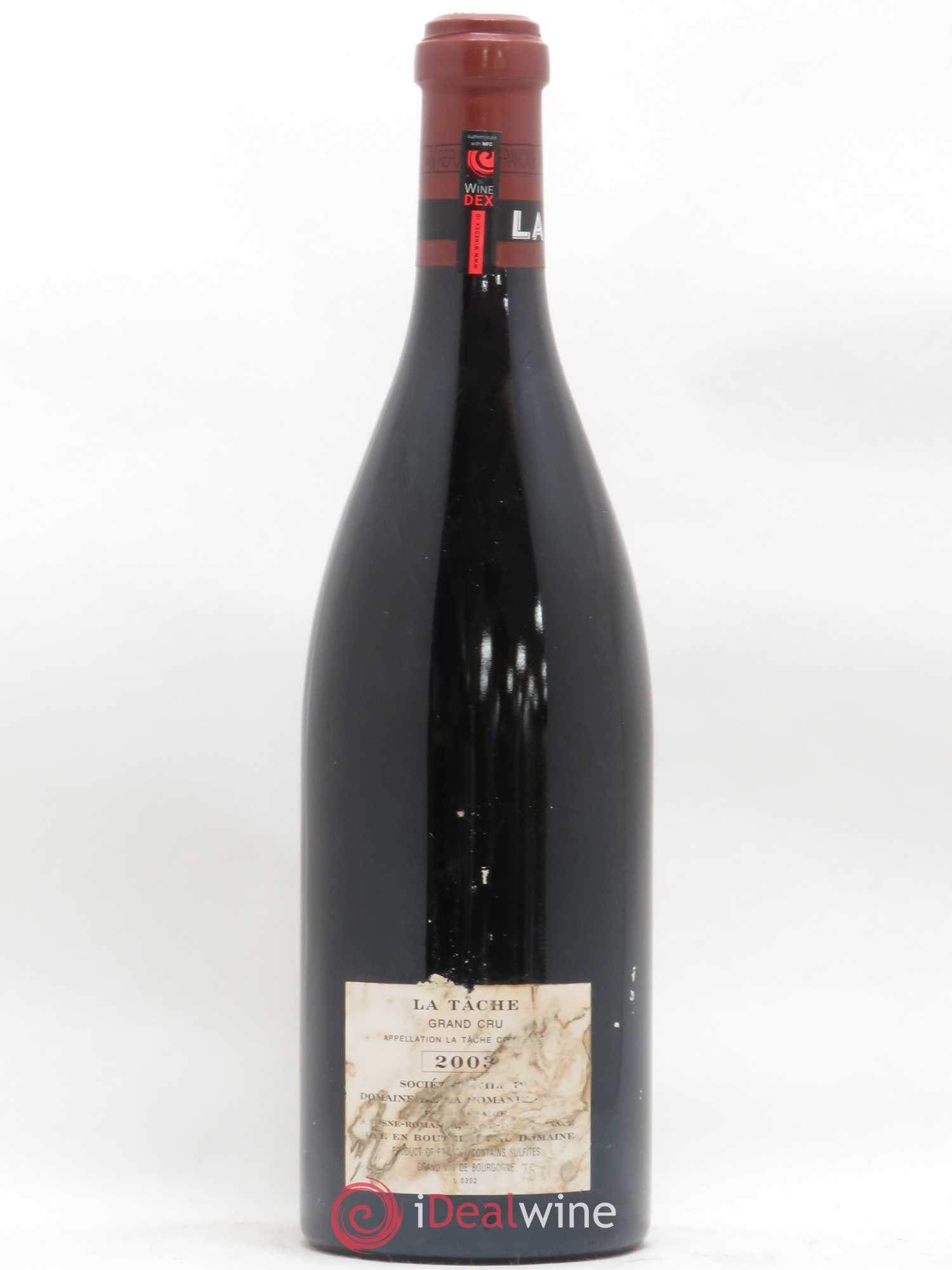 La Tâche Grand Cru Domaine de la Romanée-Conti 2003 - Lot de 1 bouteille - 1
