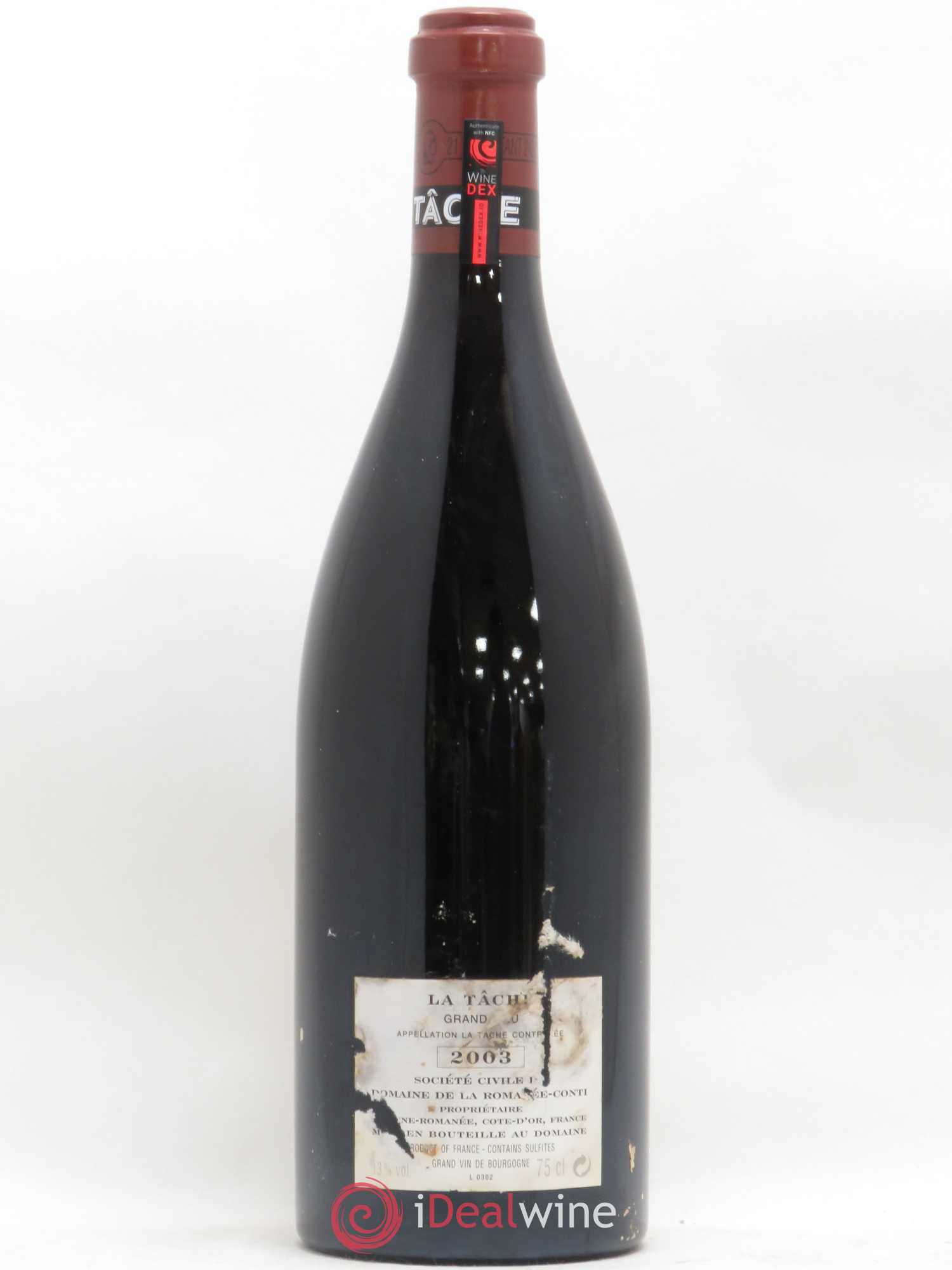 La Tâche Grand Cru Domaine de la Romanée-Conti 2003 - Lot de 1 bouteille - 1