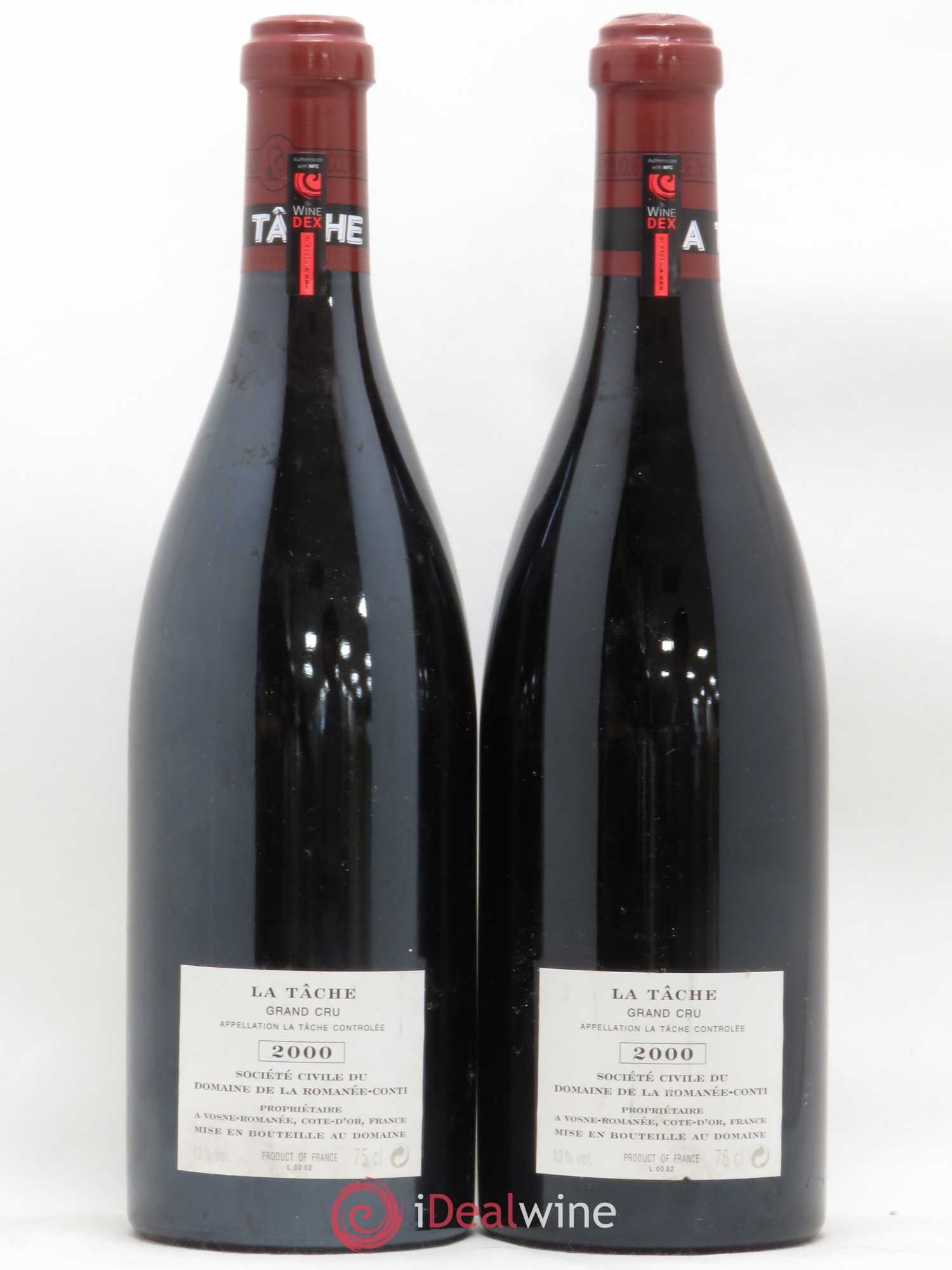 La Tâche Grand Cru Domaine de la Romanée-Conti 2000 - Lot de 2 bouteilles - 1