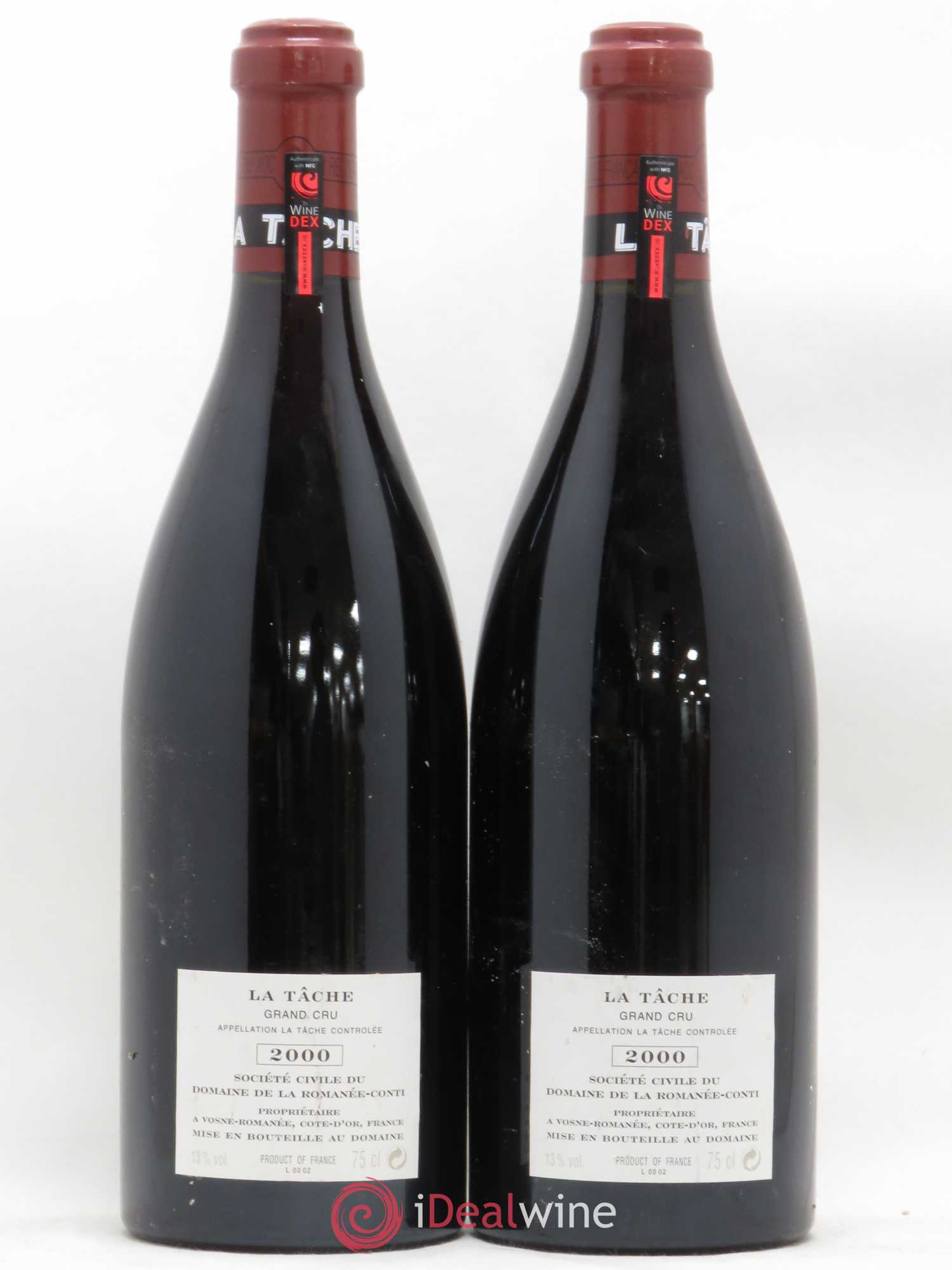 La Tâche Grand Cru Domaine de la Romanée-Conti 2000 - Lot de 2 bouteilles - 1