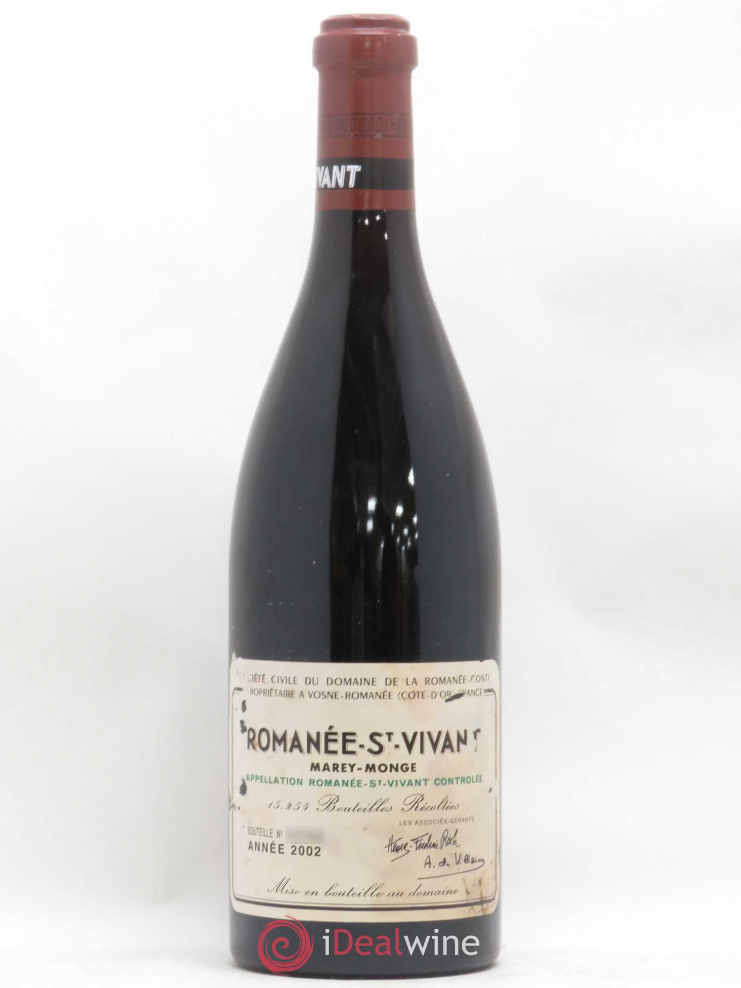 Romanée-Saint-Vivant Grand Cru Domaine de la Romanée-Conti 2002 - Lot de 1 bouteille - 0