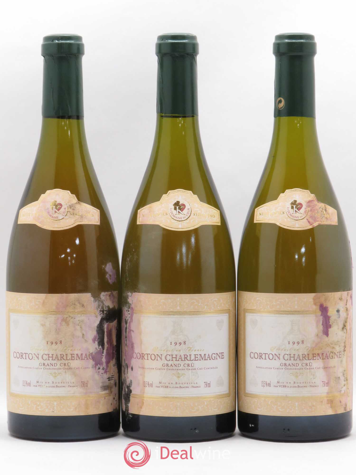 Corton-Charlemagne Grand Cru Domaine du Coeur 1998 - Posten von 3 Flaschen - 0