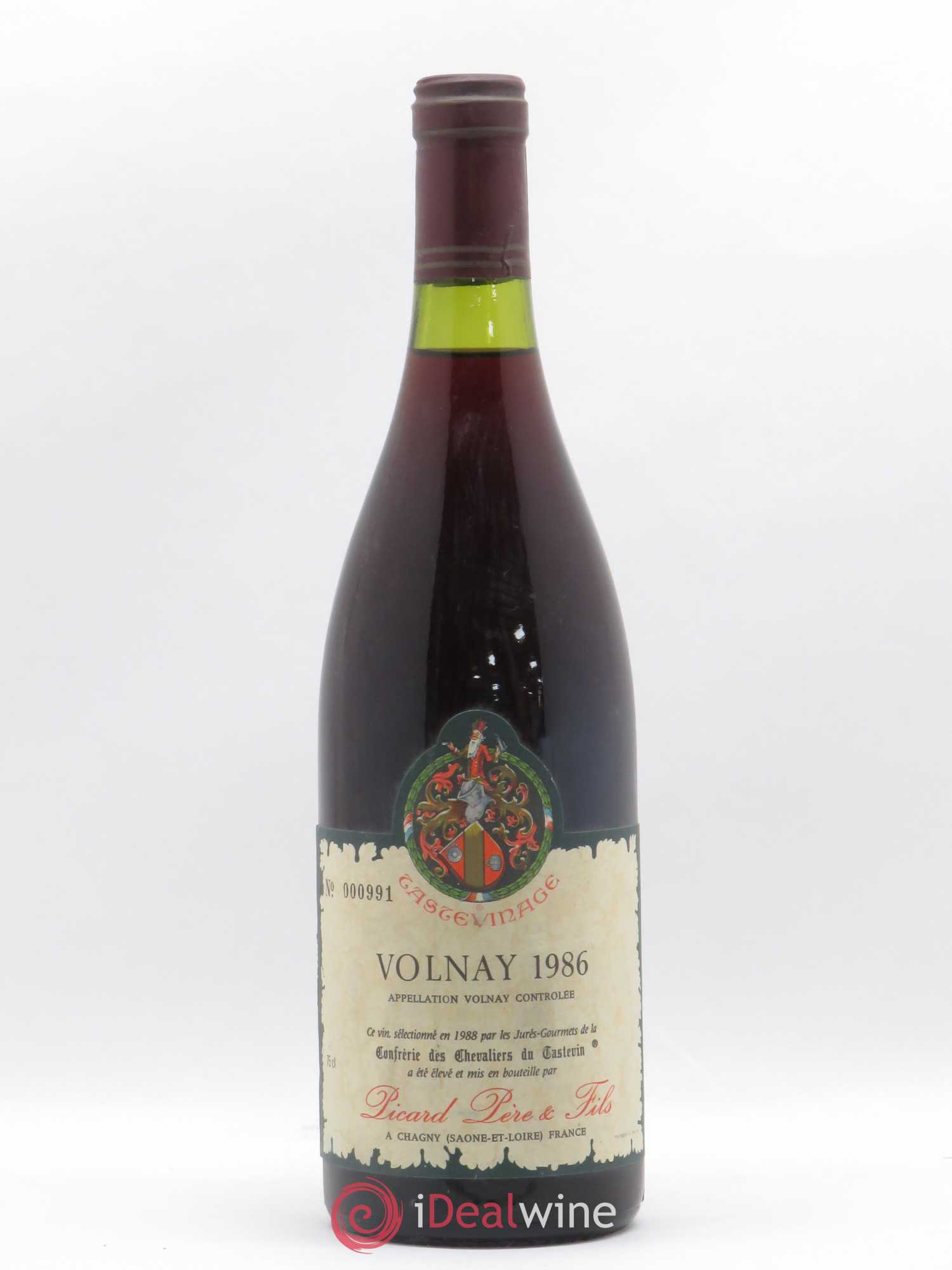 Volnay Picard Père & Fils Tastevinage 1986 - Posten von 1 Flasche - 0