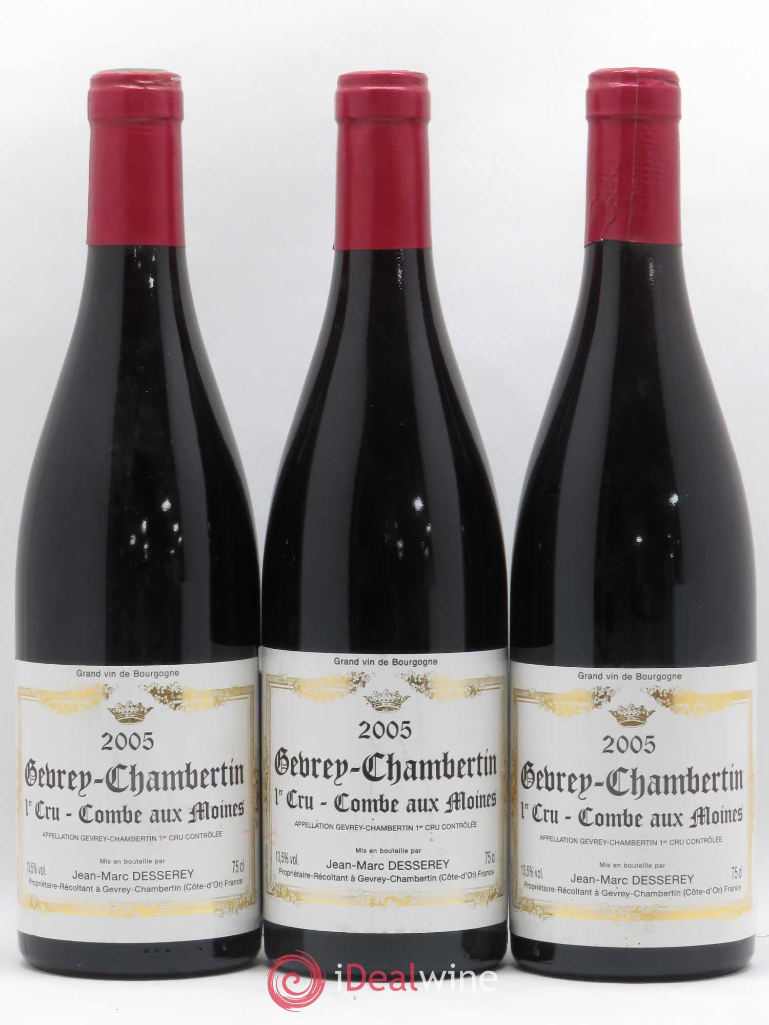 Gevrey-Chambertin 1er Cru Combes Aux Moines Jean Marc Desserey 2005 - Posten von 3 Flaschen - 0