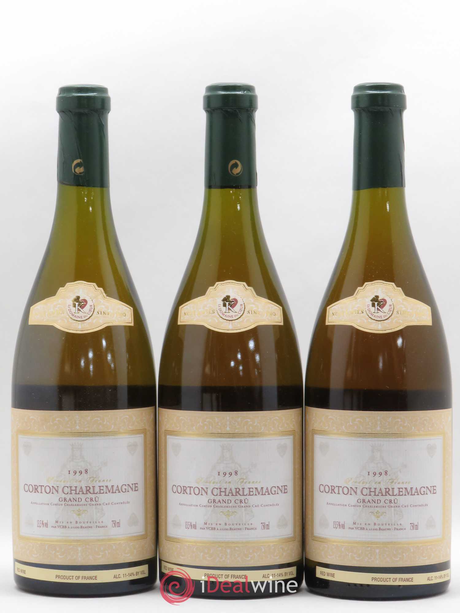 Corton-Charlemagne Grand Cru Domaine du Coeur 1998 - Posten von 6 Flaschen - 1