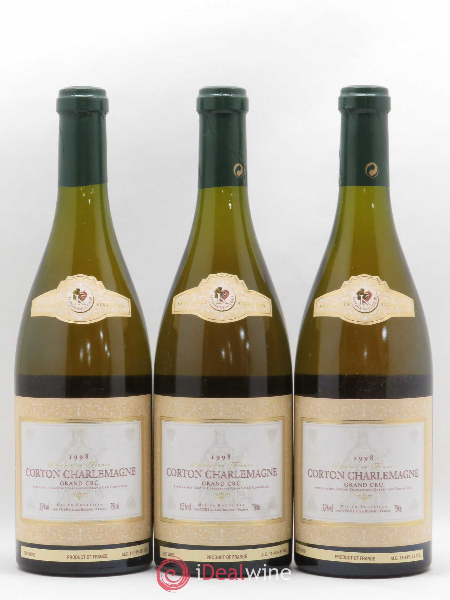 Corton-Charlemagne Grand Cru Domaine du Coeur 1998 - Posten von 6 Flaschen - 3