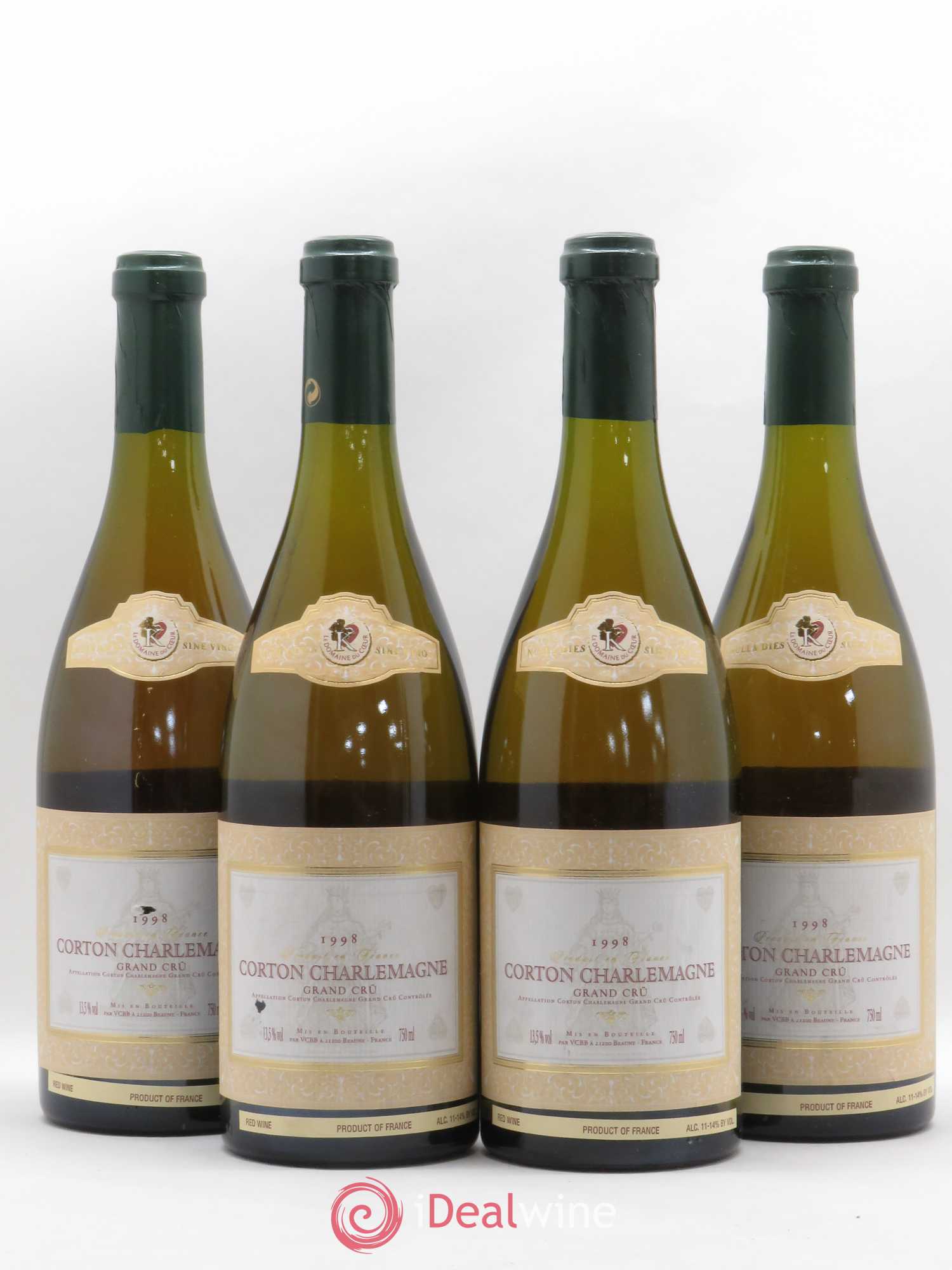 Corton-Charlemagne Grand Cru Domaine du Coeur 1998 - Posten von 4 Flaschen - 0