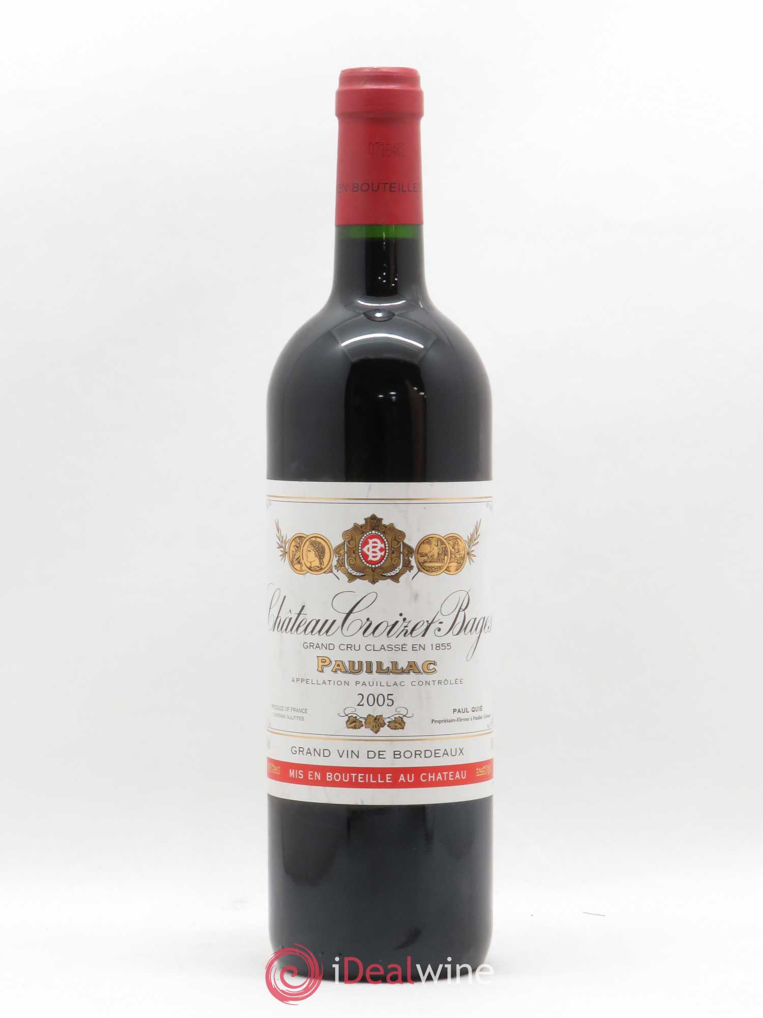 Château Croizet Bages 5ème Grand Cru Classé 2005 - Lot de 1 bouteille - 0
