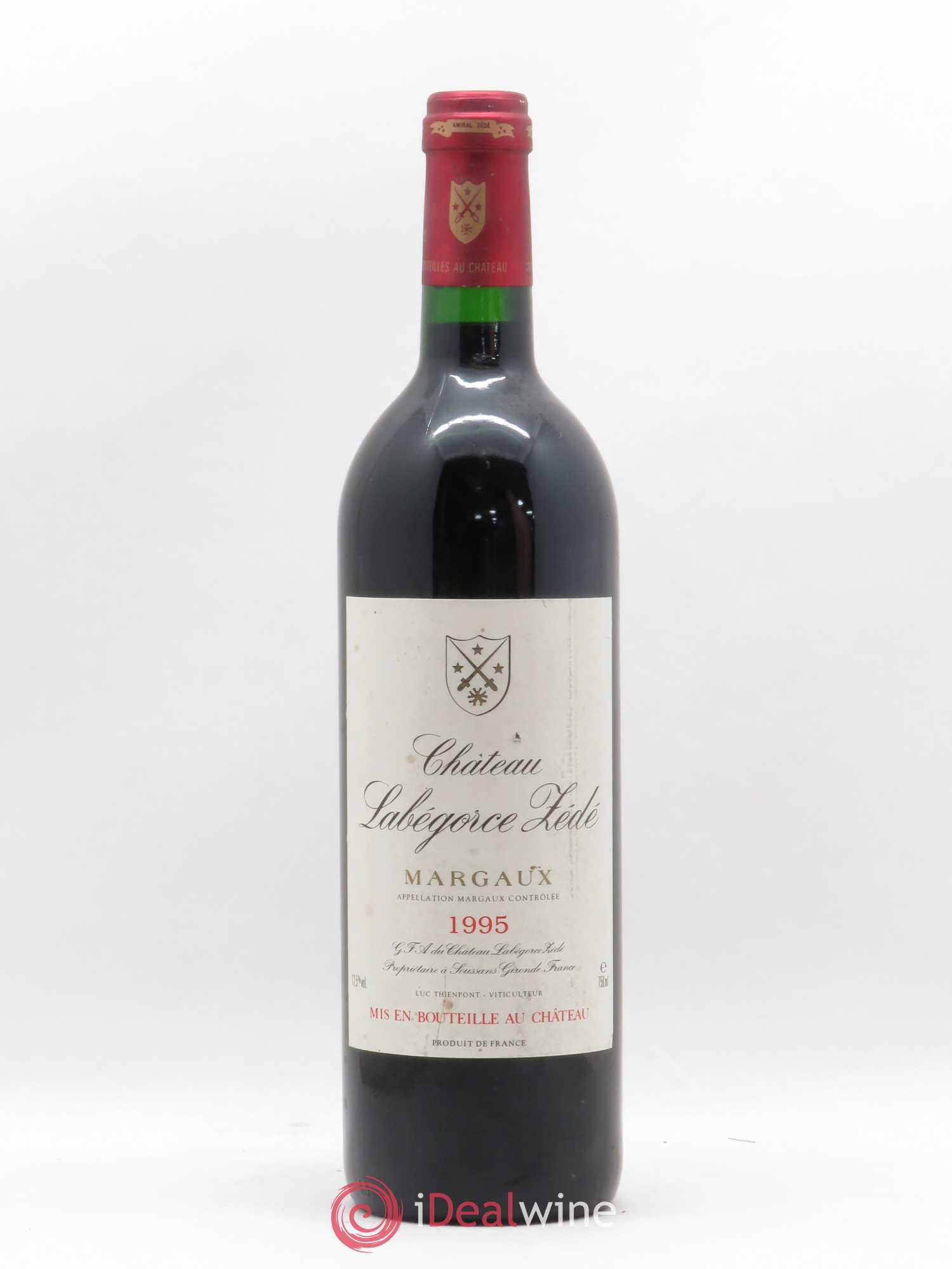 Château Labegorce Zédé Cru Bourgeois 1995 - Lot de 1 bouteille - 0