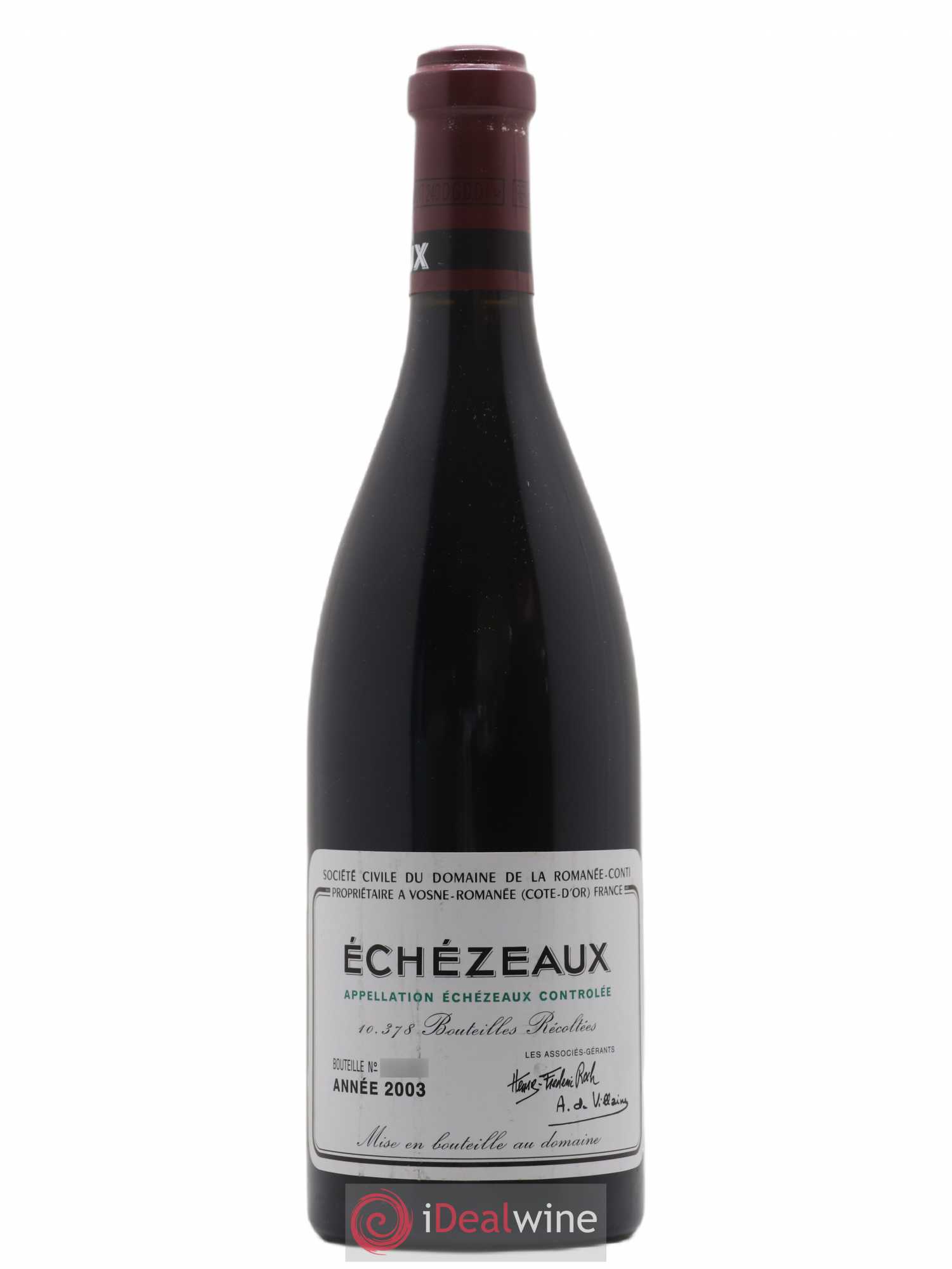 Echezeaux Grand Cru Domaine de la Romanée-Conti 2003 - Lot de 1 bouteille - 0