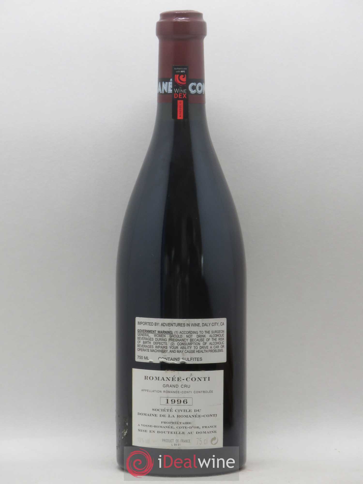 Romanée-Conti Grand Cru Domaine de la Romanée-Conti 1996 - Lot de 1 bouteille - 1