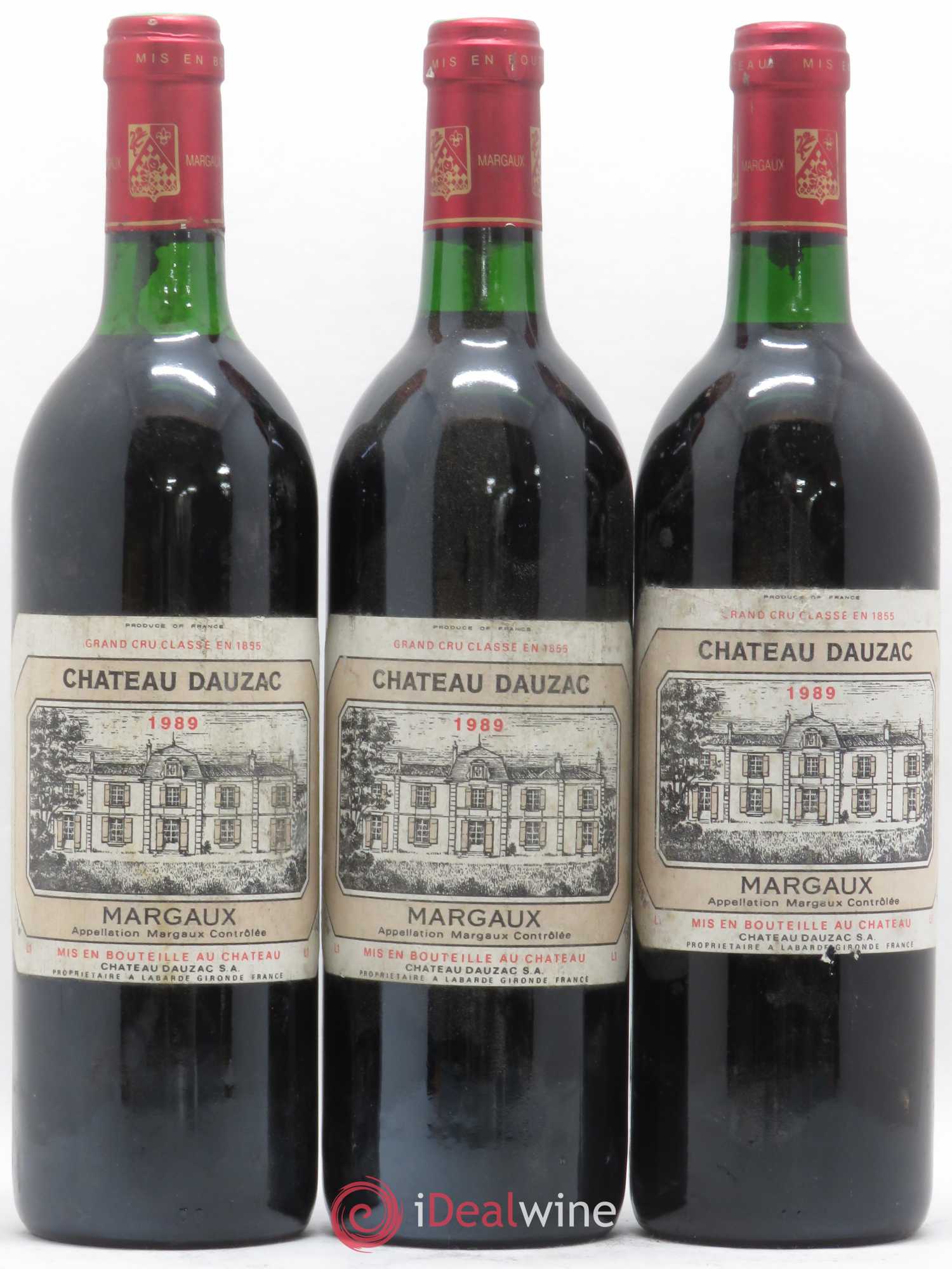 Château Dauzac 5ème Grand Cru Classé 1989 - Lot de 3 bouteilles - 0