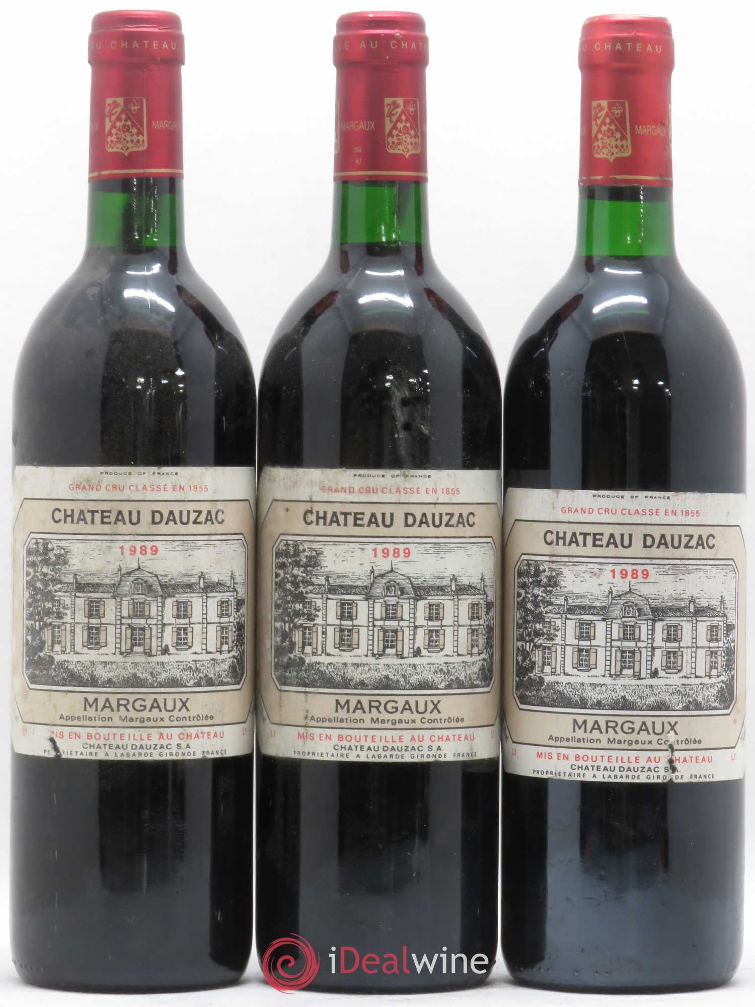 Château Dauzac 5ème Grand Cru Classé 1989 - Lot de 3 bouteilles - 0