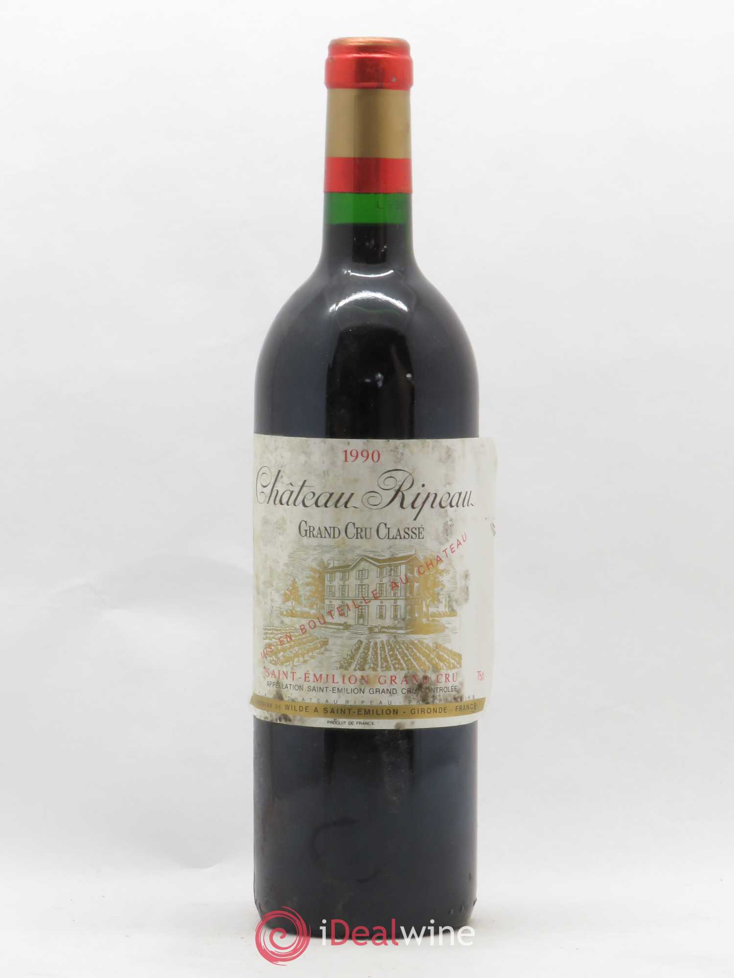 Château Ripeau Grand Cru Classé 1990 - Lot de 1 bouteille - 0