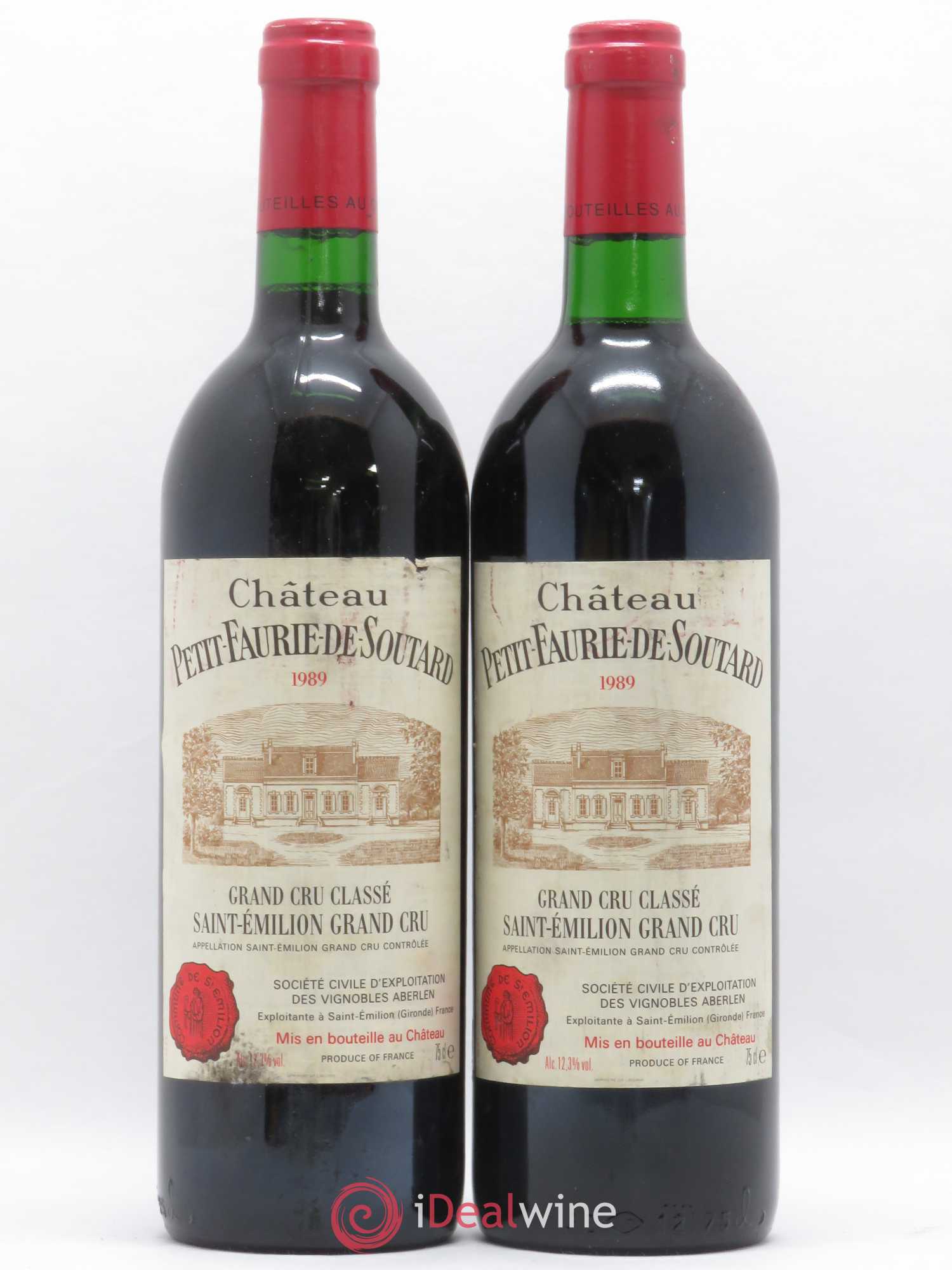 Château Petit Faurie de Soutard Grand Cru Classé 1989 - Lot de 2 bouteilles - 0