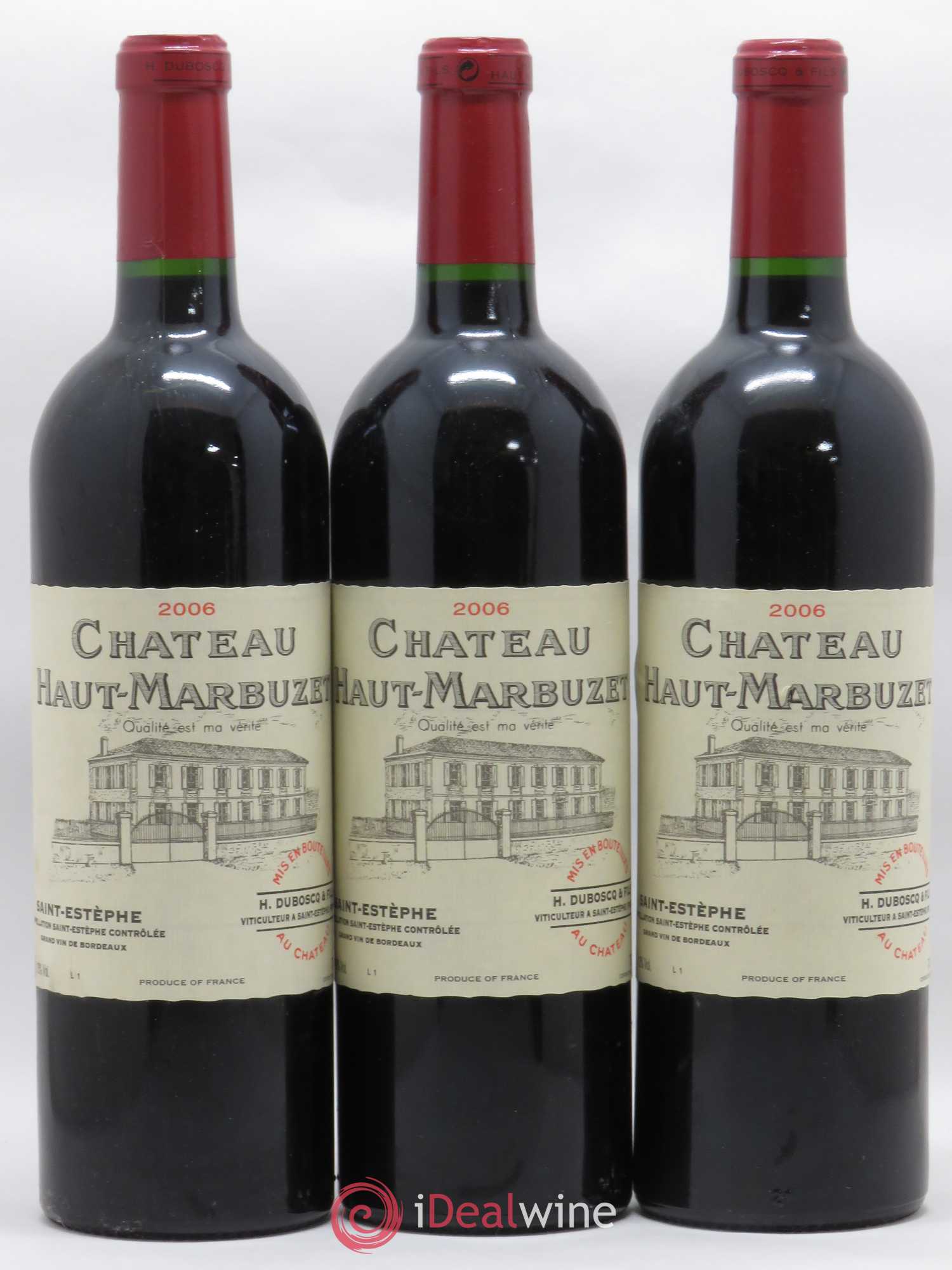 Château Haut Marbuzet 2006 - Lot de 3 bouteilles - 0
