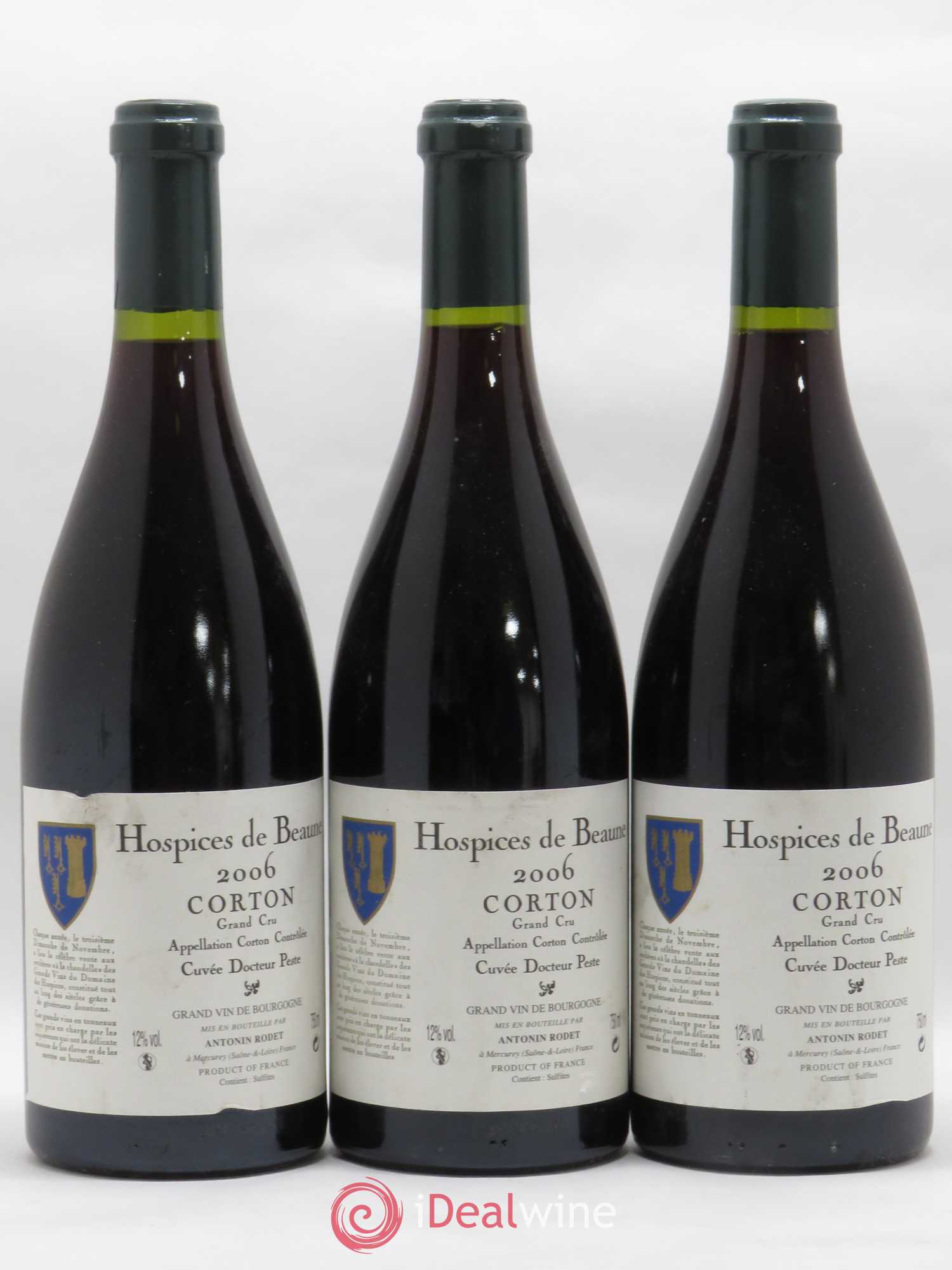 Corton Grand Cru Cuvée Docteur Peste Hospice de Beaune Antonin Rodet 2006 - Posten von 6 Flaschen - 1