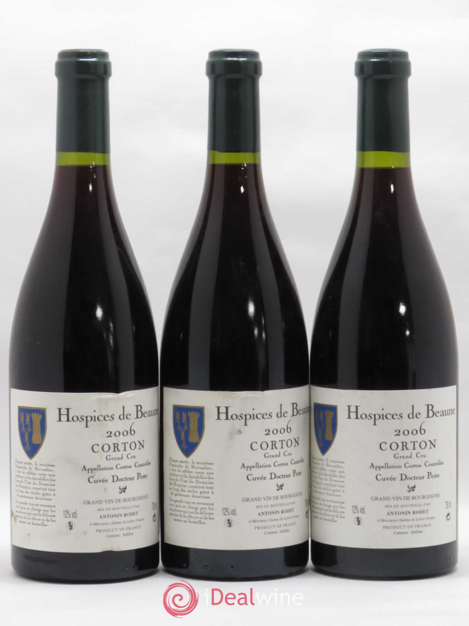 Corton Grand Cru Cuvée Docteur Peste Hospice de Beaune Antonin Rodet 2006 - Posten von 6 Flaschen - 2