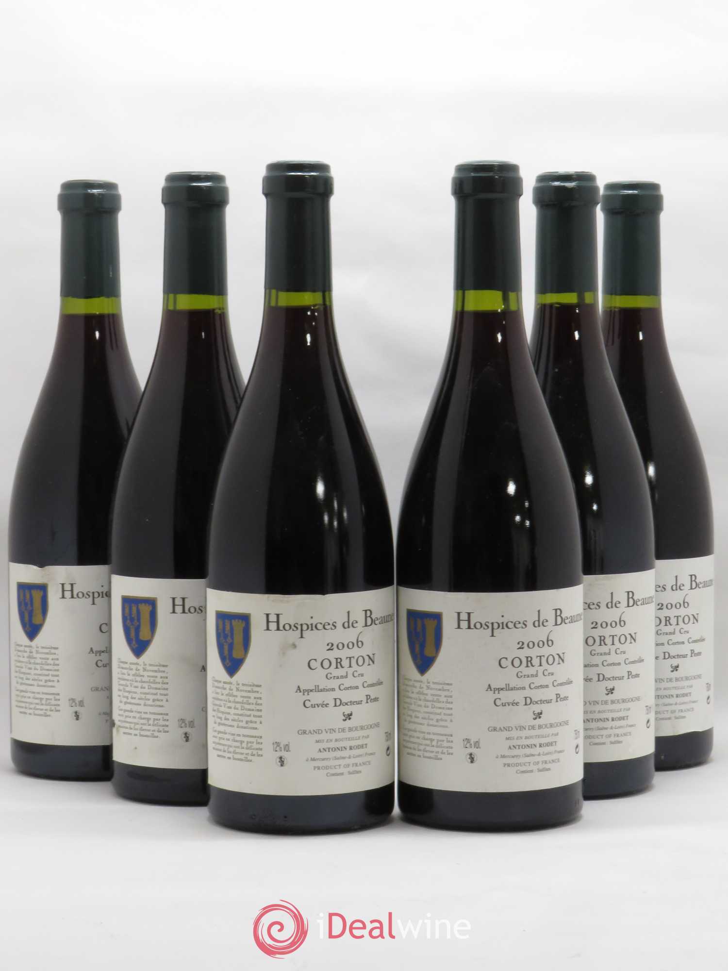 Corton Grand Cru Cuvée Docteur Peste Hospice de Beaune Antonin Rodet 2006 - Posten von 6 Flaschen - 0