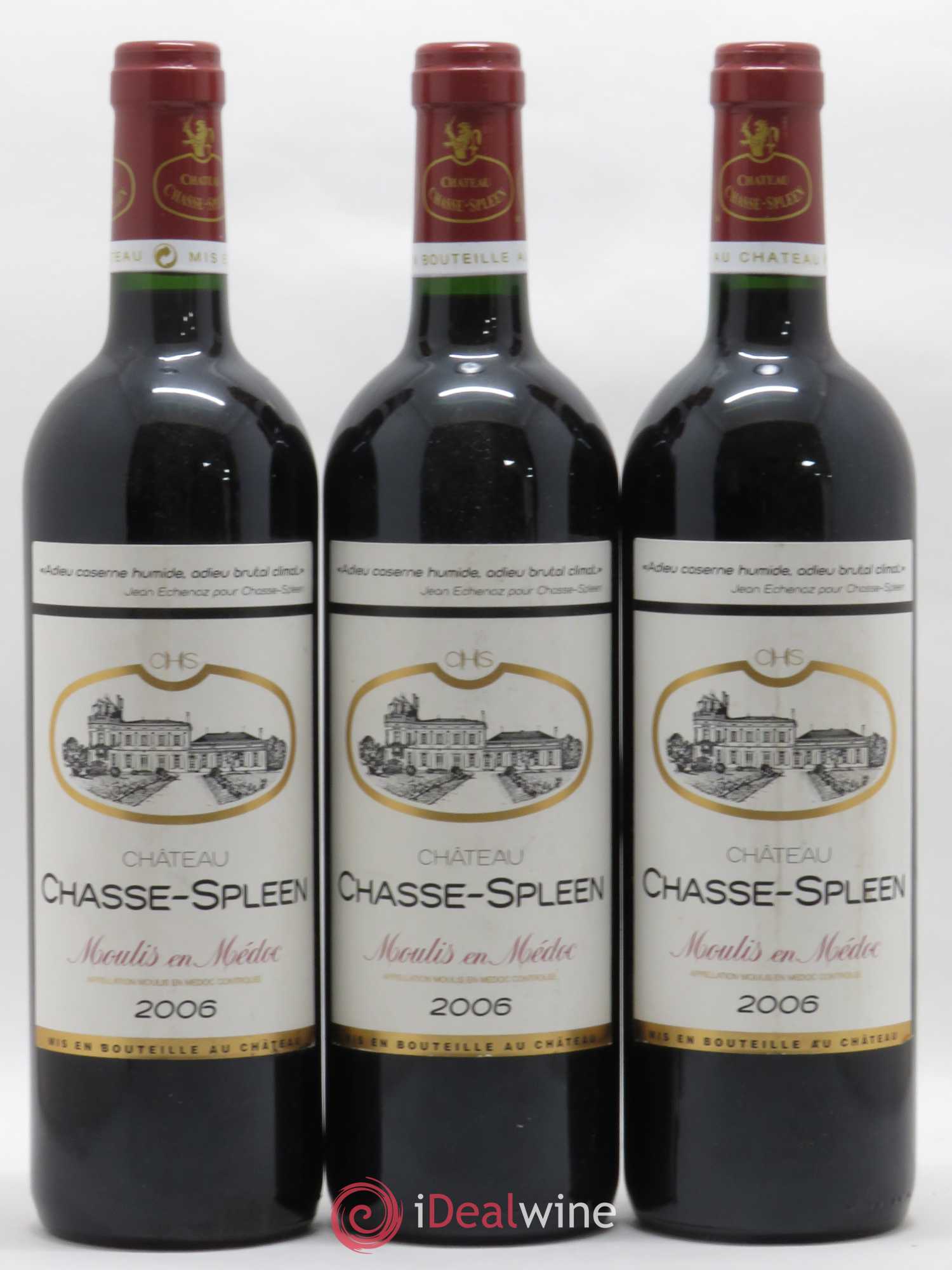 Château Chasse Spleen 2006 - Lot de 3 bouteilles - 0