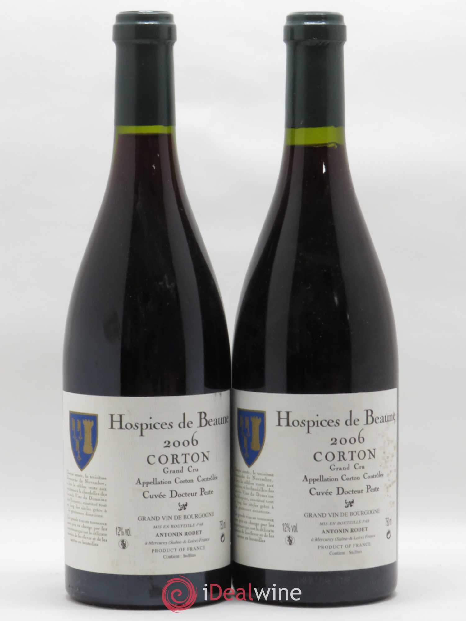 Corton Grand Cru Cuvée Docteur Peste Hospice de Beaune Antonin Rodet 2006 - Posten von 2 Flaschen - 0