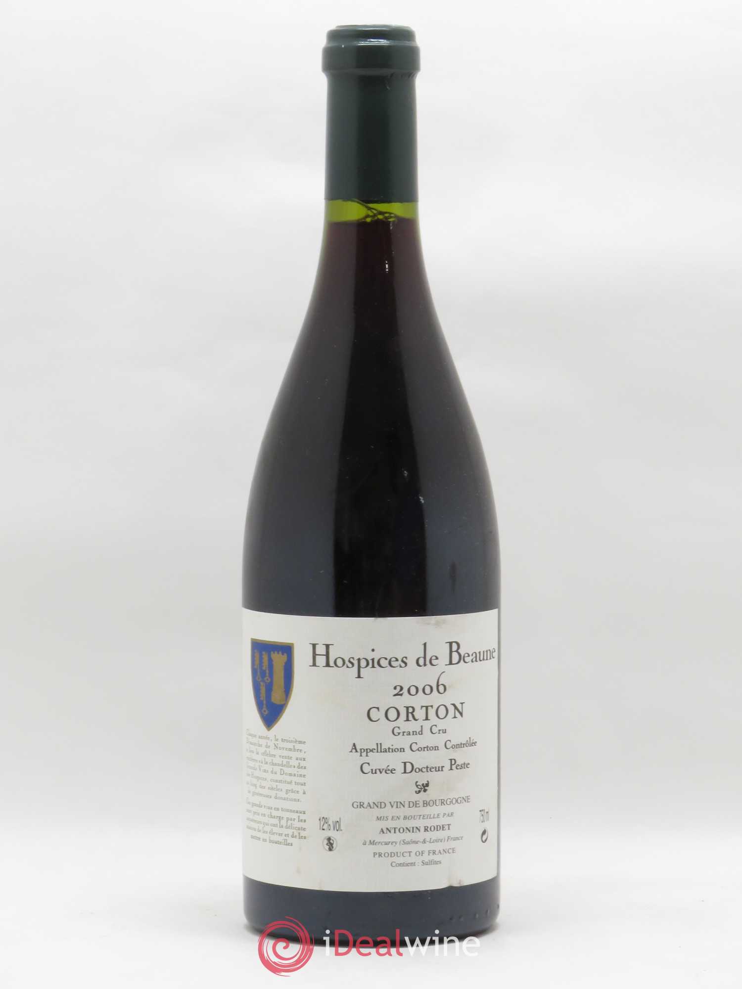 Corton Grand Cru Cuvée Docteur Peste Hospice de Beaune Antonin Rodet 2006 - Posten von 1 Flasche - 0