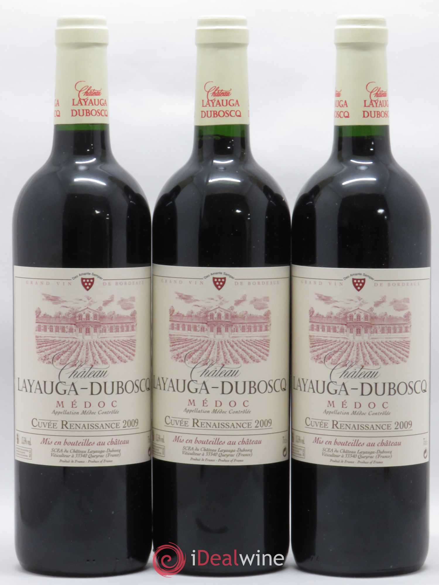 Médoc Château Layauga Dubosc cuvée renaissance  2009 - Lot de 12 bouteilles - 1