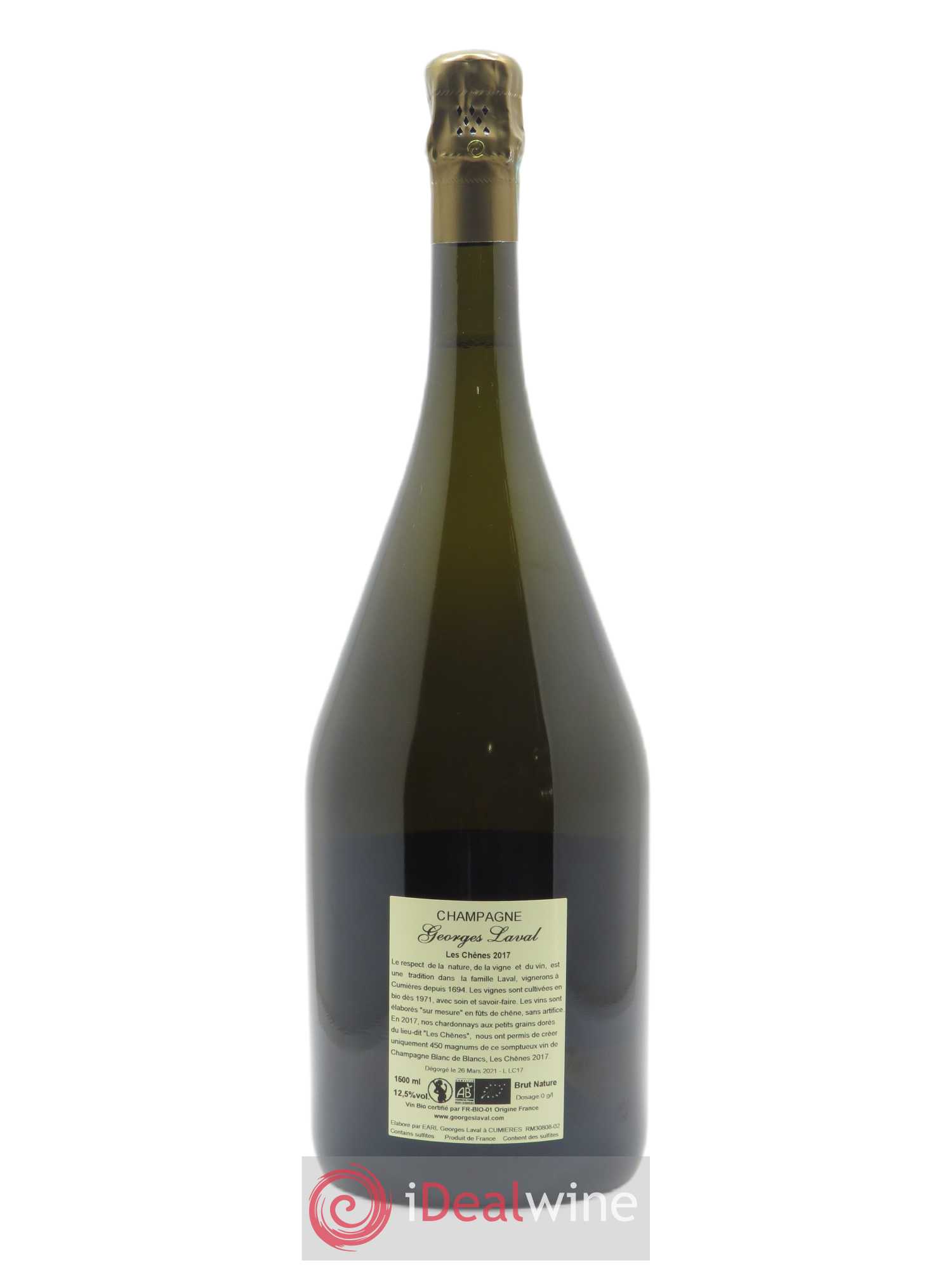 Les Chênes 1er Cru Brut Nature Georges Laval 2017 - Lot de 1 magnum - 2