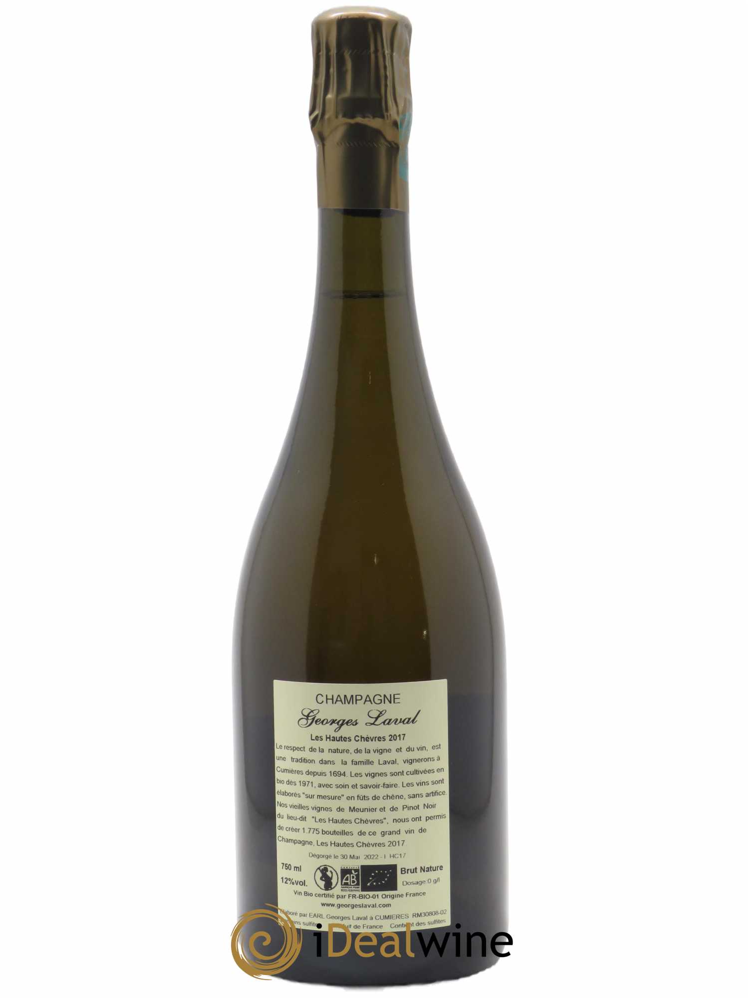 Les Hautes Chèvres 1er Cru Brut Nature Georges Laval 2017 - Lot de 1 bouteille - 1