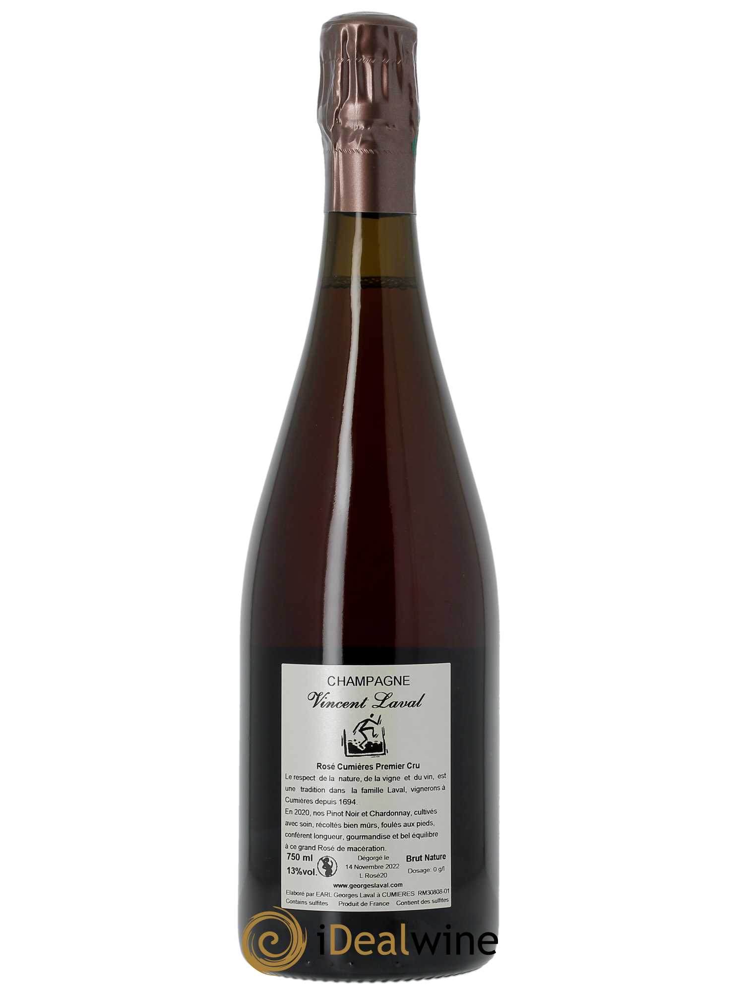 Rosé 1er Cru Brut Nature Cumières Georges Laval - Lot of 1 bottle - 1