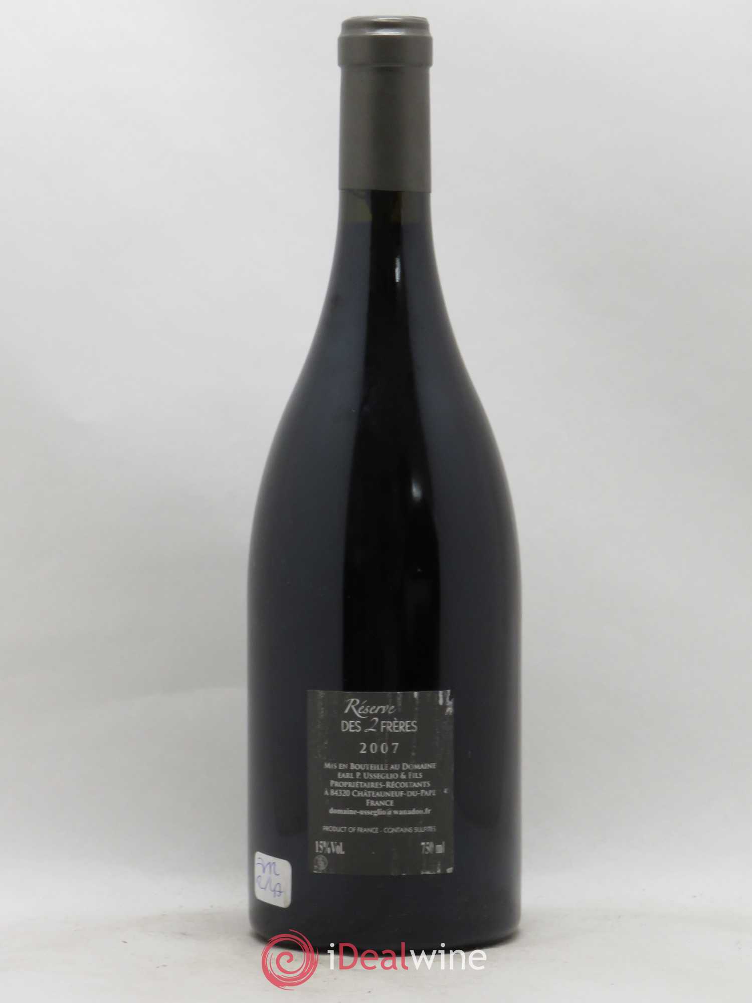 Châteauneuf-du-Pape Réserve des 2 frères Pierre Usseglio & Fils 2007 - Lot of 1 bottle - 1
