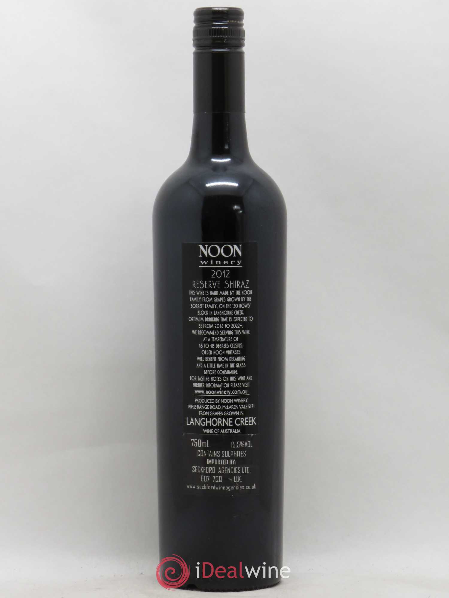 Australie Noon Reserve Shiraz 2012 - Lot de 1 bouteille - 1