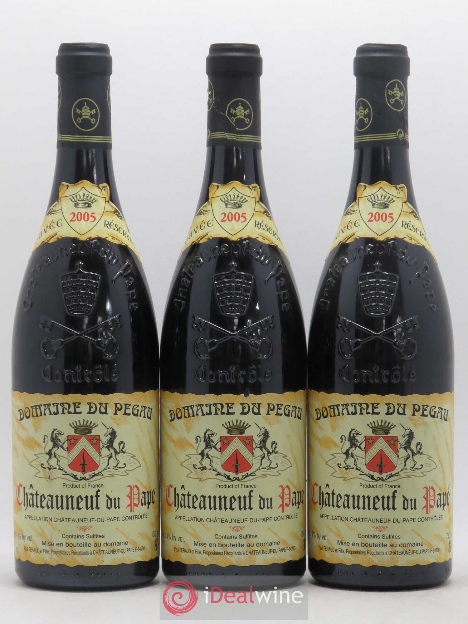 Châteauneuf-du-Pape Domaine du Pégau Cuvée Réservée Paul et Laurence Féraud 2005 - Lot de 3 bouteilles - 0