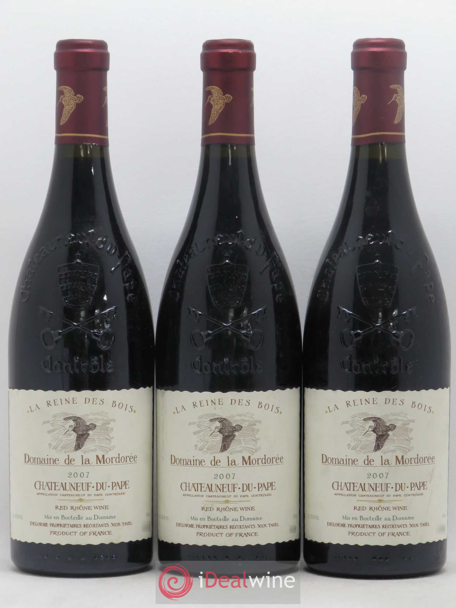 Châteauneuf-du-Pape Cuvée de la Reine des Bois La Mordorée (Domaine de) 2007 - Lot de 3 bouteilles - 0