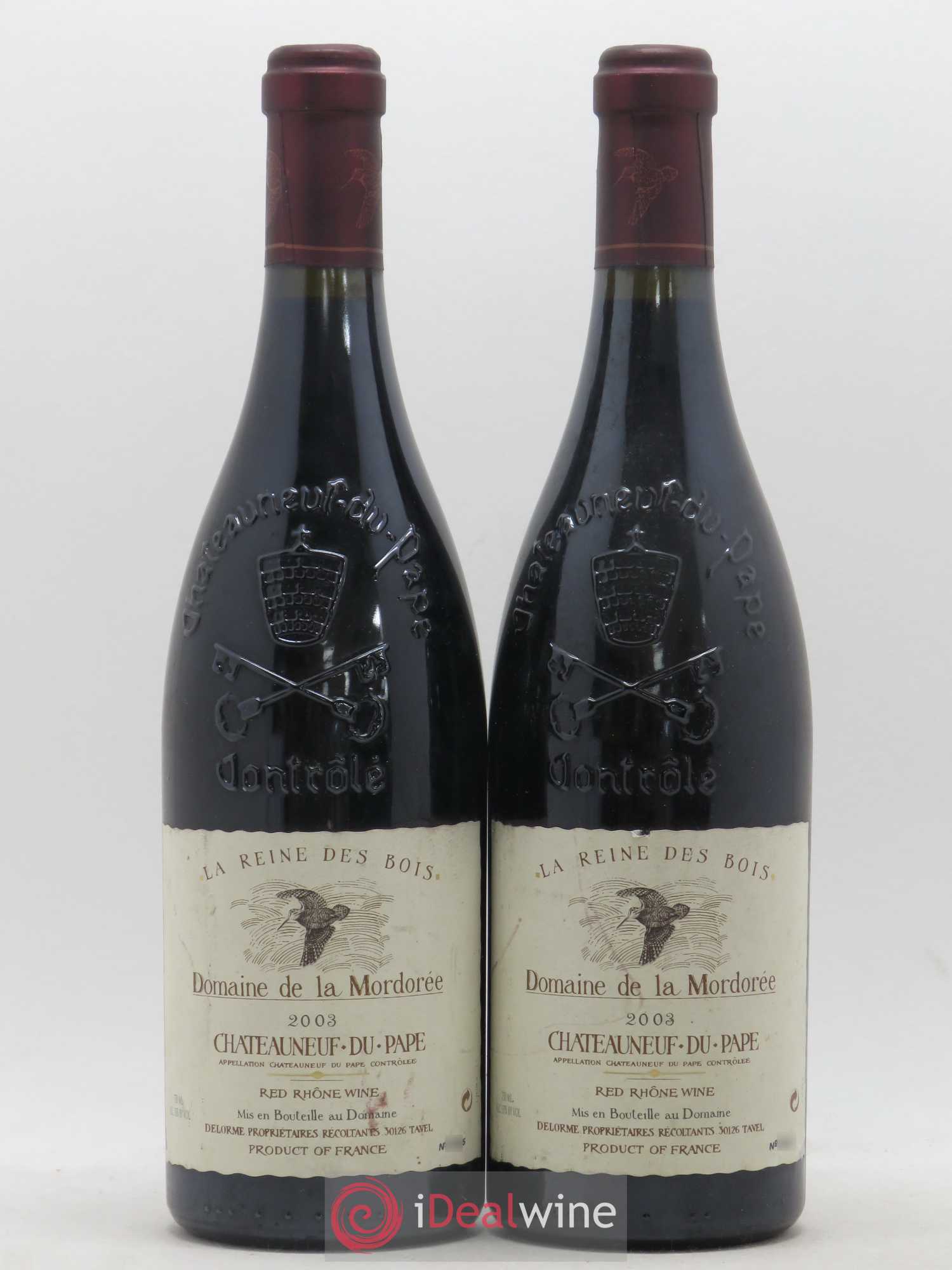 Châteauneuf-du-Pape Cuvée de la Reine des Bois La Mordorée (Domaine de) 2003 - Lot de 2 bouteilles - 0