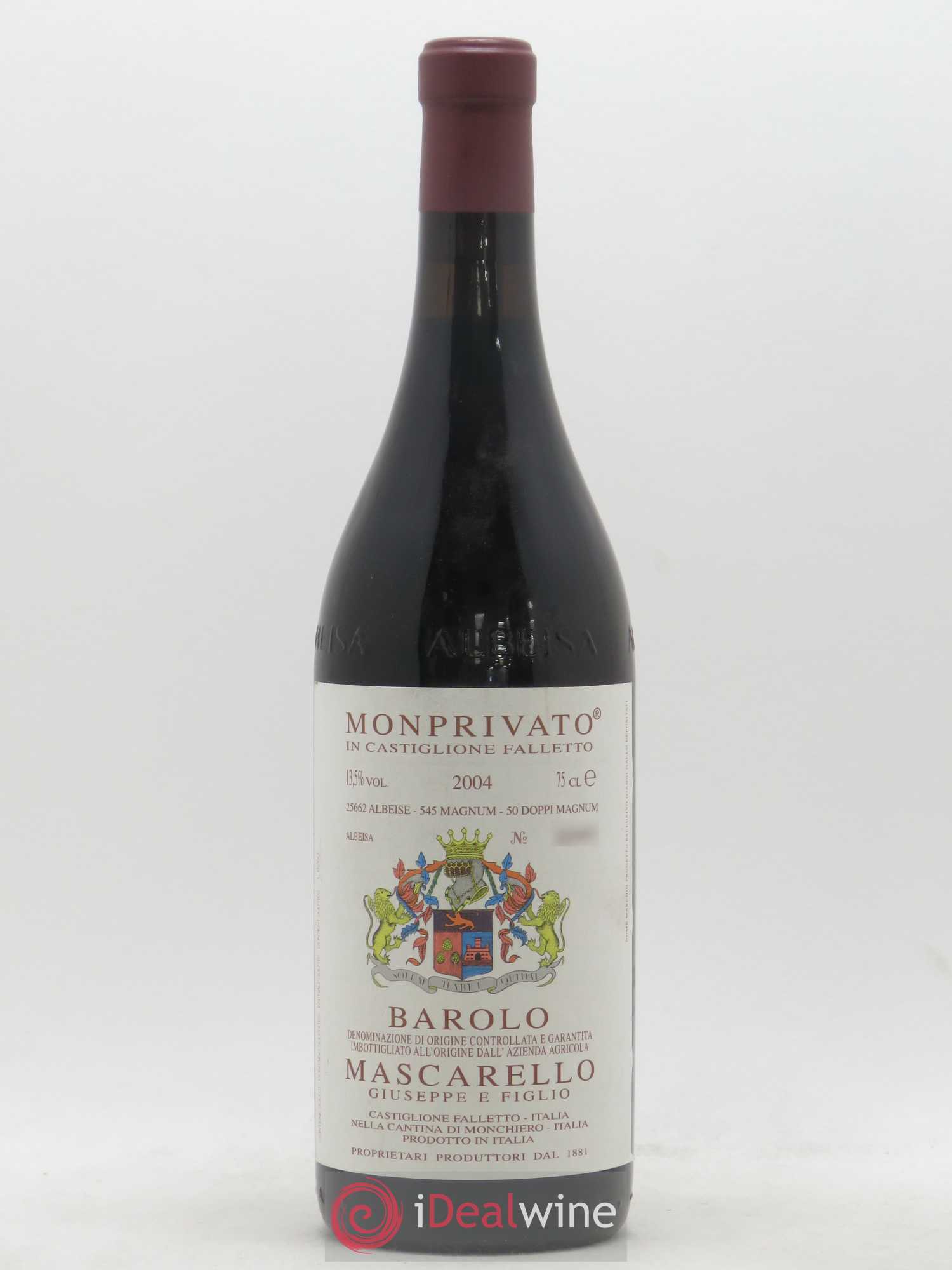 Barolo DOCG Monprivato Giuseppe Mascarello 2004 - Lot de 1 bouteille - 0