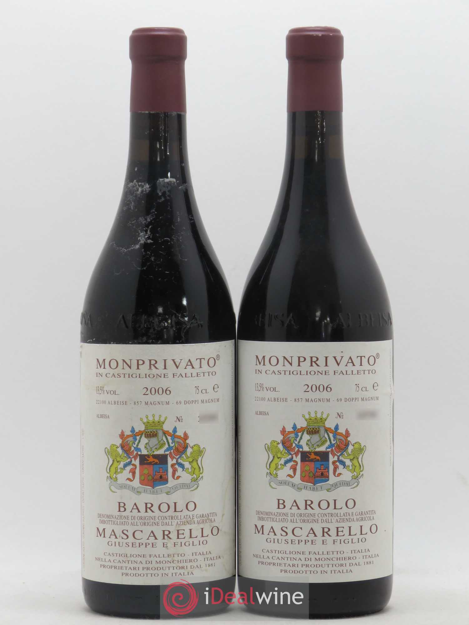 Barolo DOCG Monprivato Giuseppe Mascarello 2006 - Lot de 2 bouteilles - 0