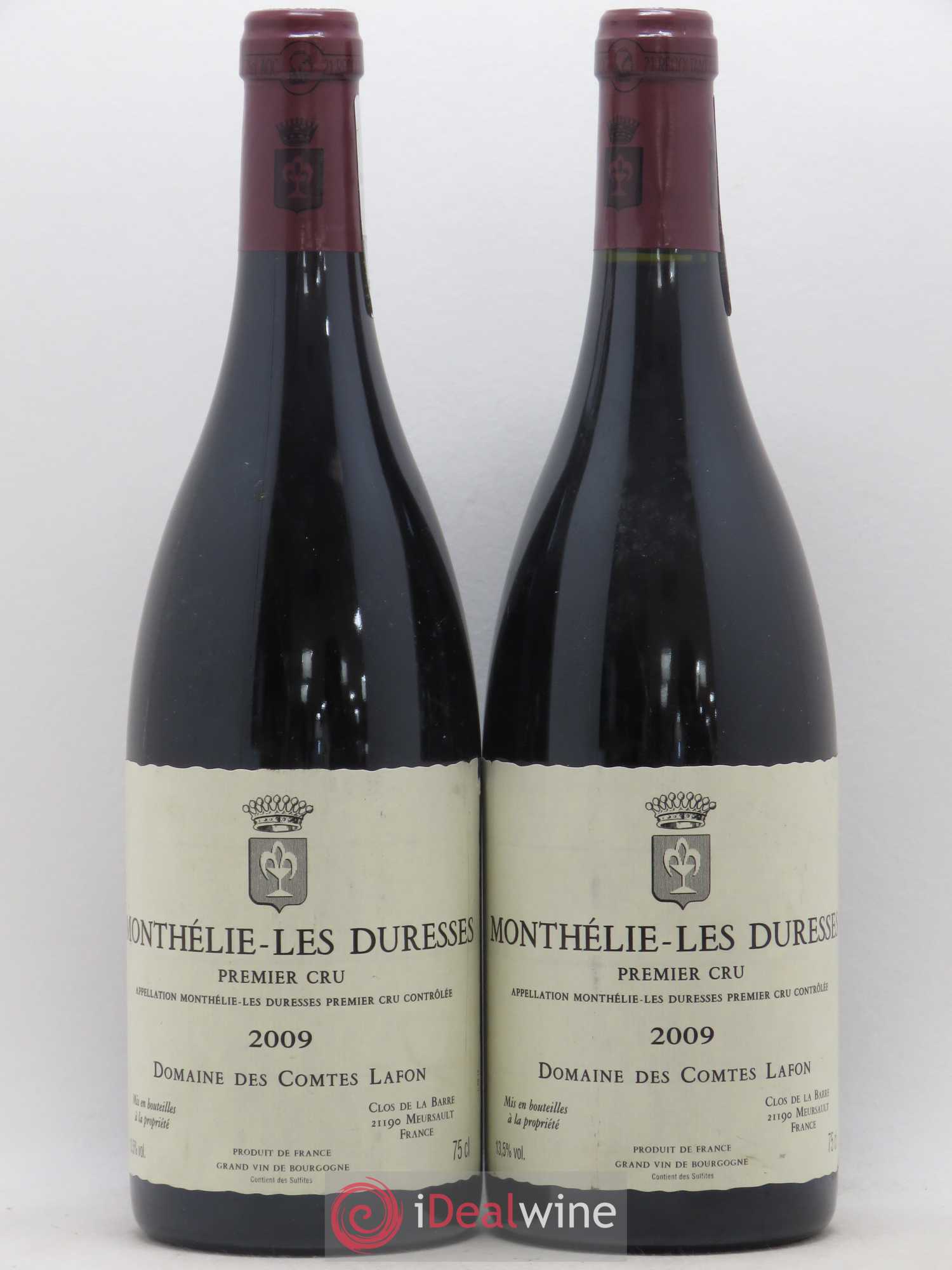 Monthélie 1er Cru Les Duresses Comtes Lafon (Domaine des) 2009 - Lot de 2 bouteilles - 0