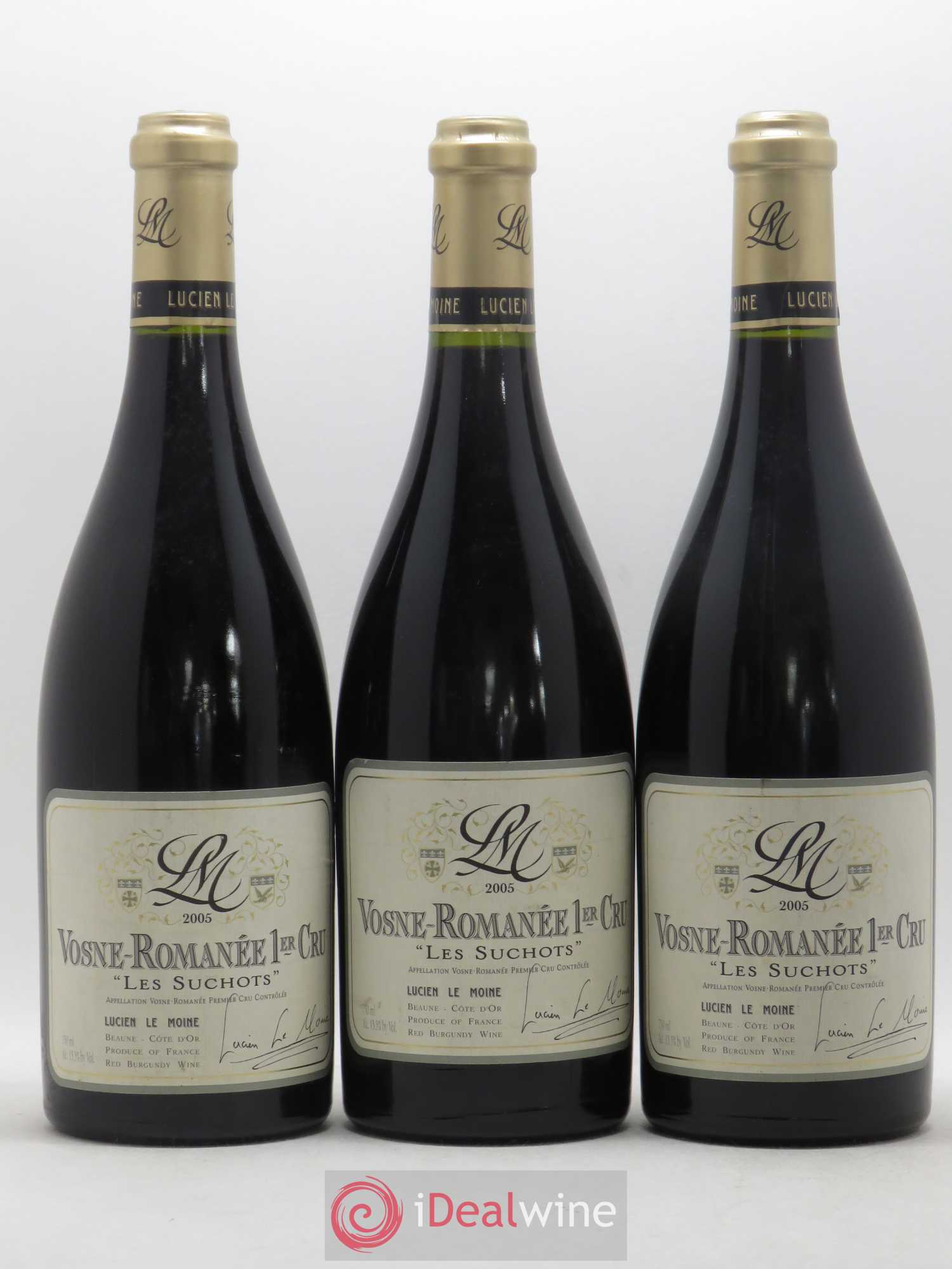 Vosne-Romanée 1er Cru Les Suchots Lucien Le Moine 2005 - Lot de 3 bouteilles - 0