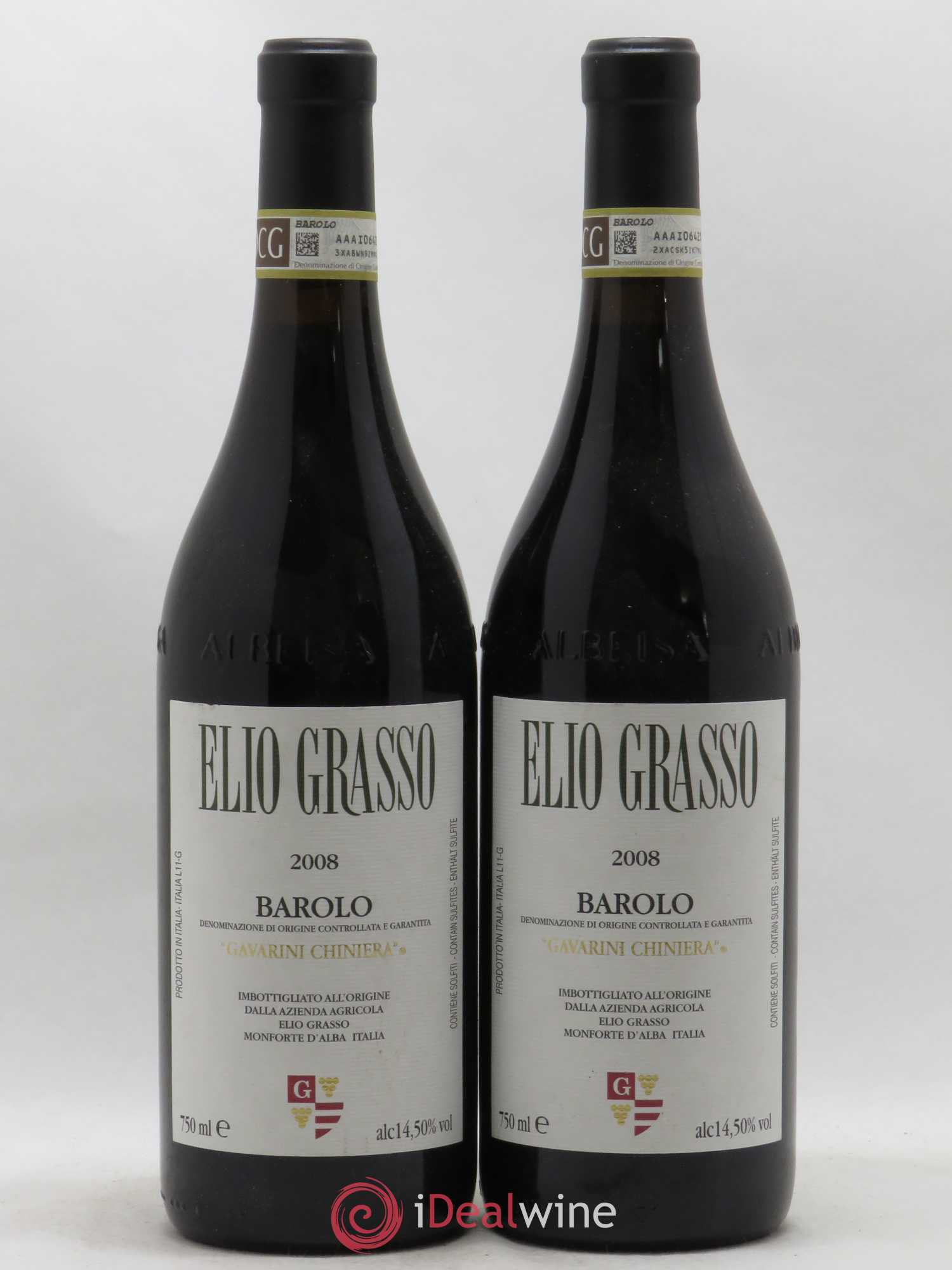 Barolo Gavarini Chineria Elio Grasso 2008 - Posten von 2 Flaschen - 0