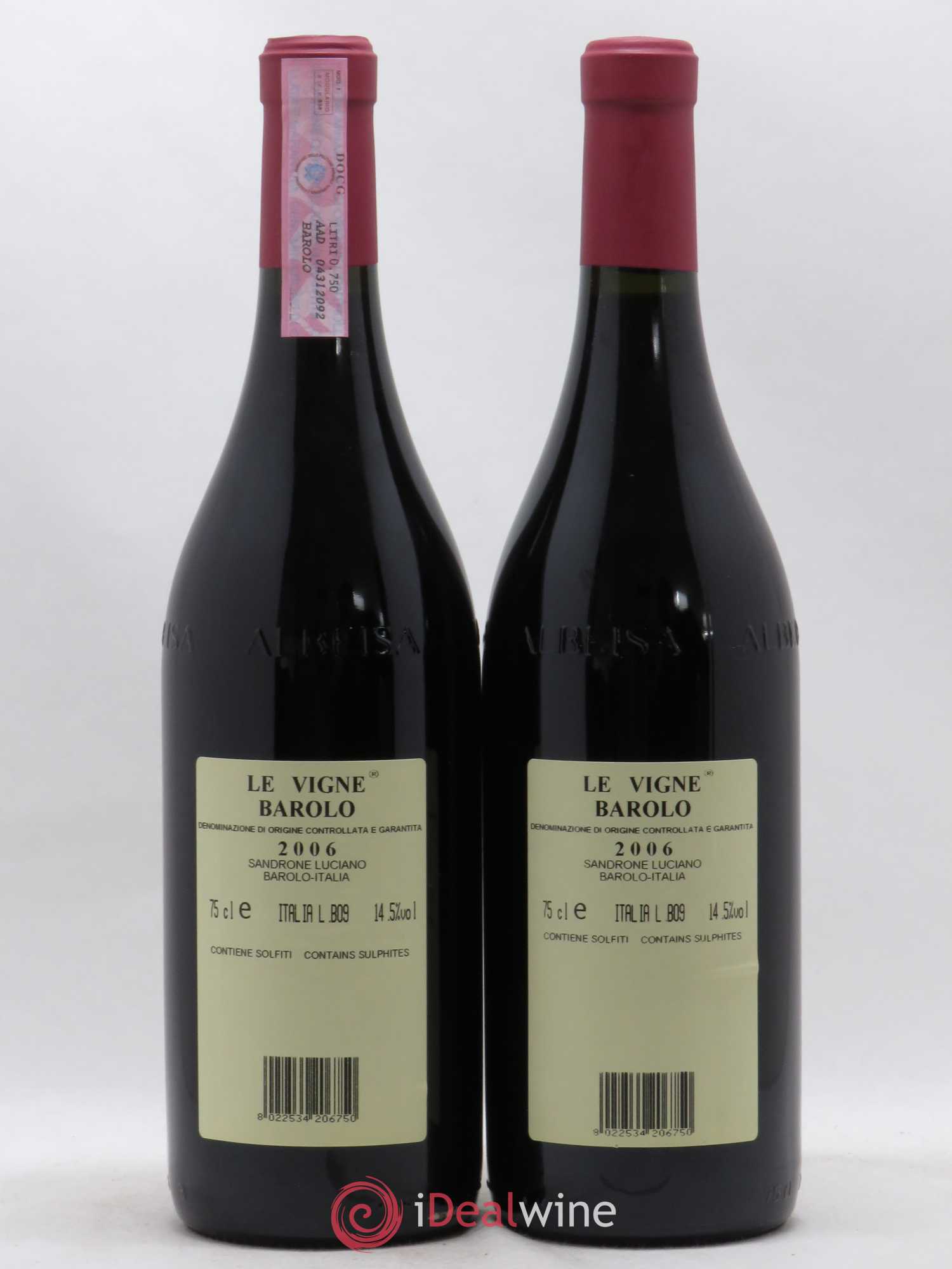 Barolo DOCG Le Vigne Luciano Sandrone 2006 - Lot de 2 bouteilles - 1