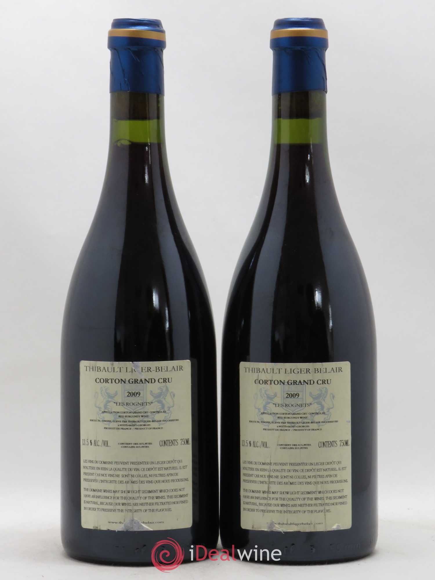 Corton Grand Cru Les Rognets Thibault Liger Belair 2009 - Posten von 2 Flaschen - 1