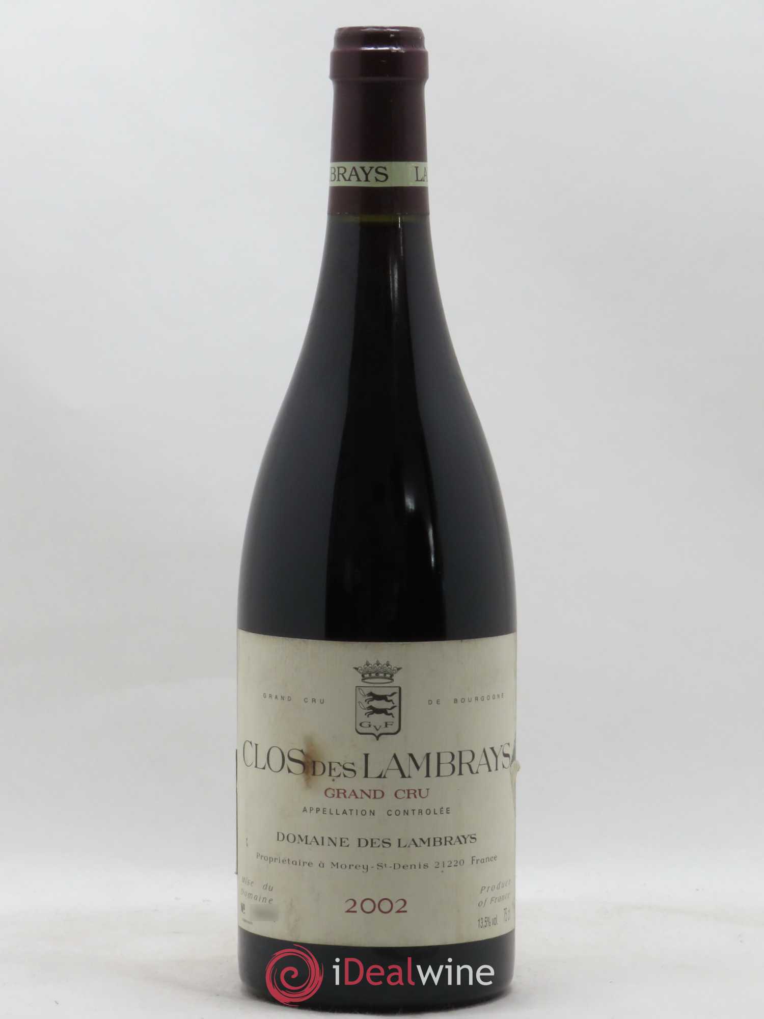 Clos des Lambrays Grand Cru Domaine des Lambrays 2002 - Lot de 1 bouteille - 0