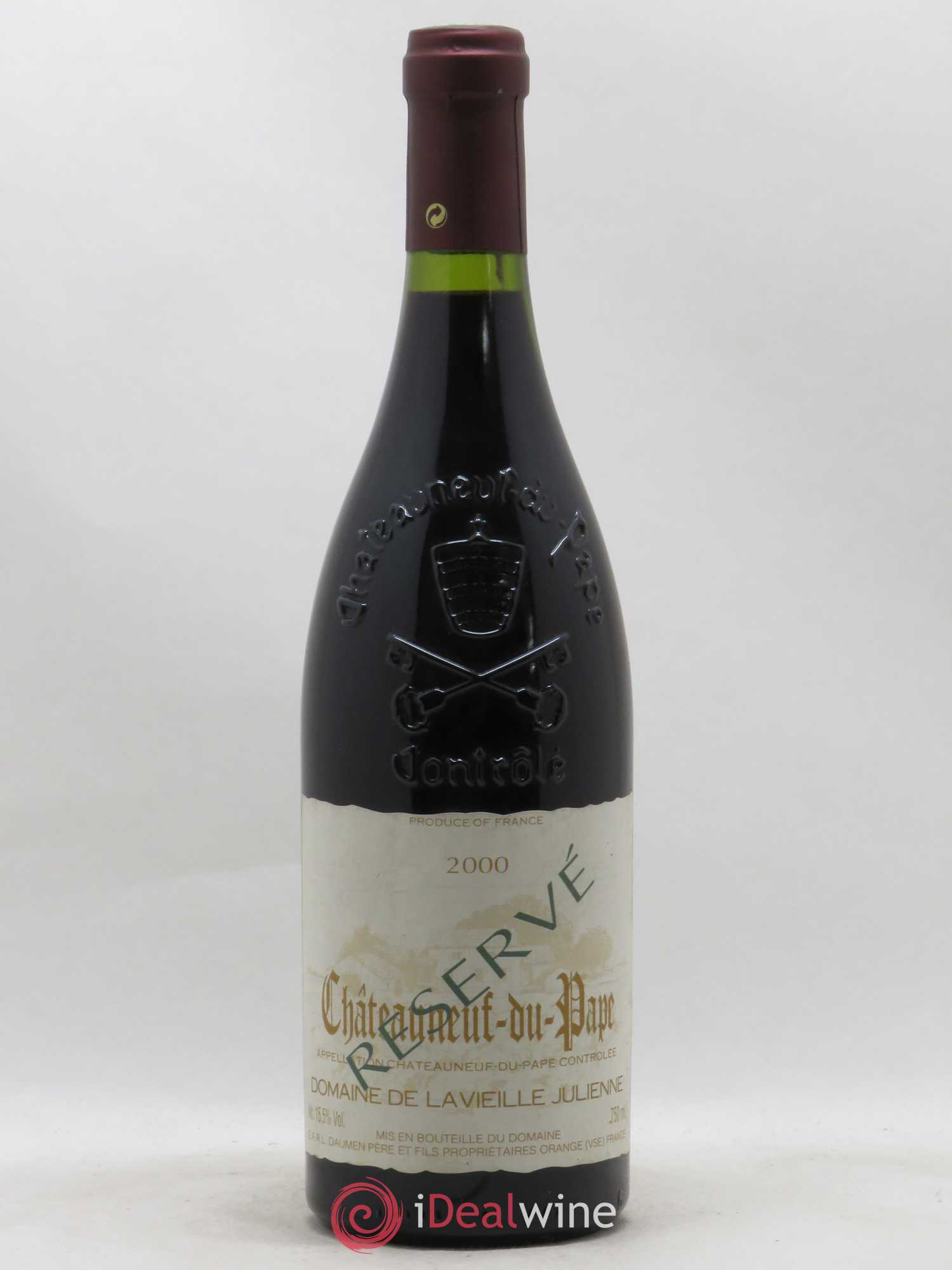 Châteauneuf-du-Pape Vieille Julienne (Domaine de la) Réservé Jean-Paul Daumen 2000 - Lot de 1 bouteille - 0