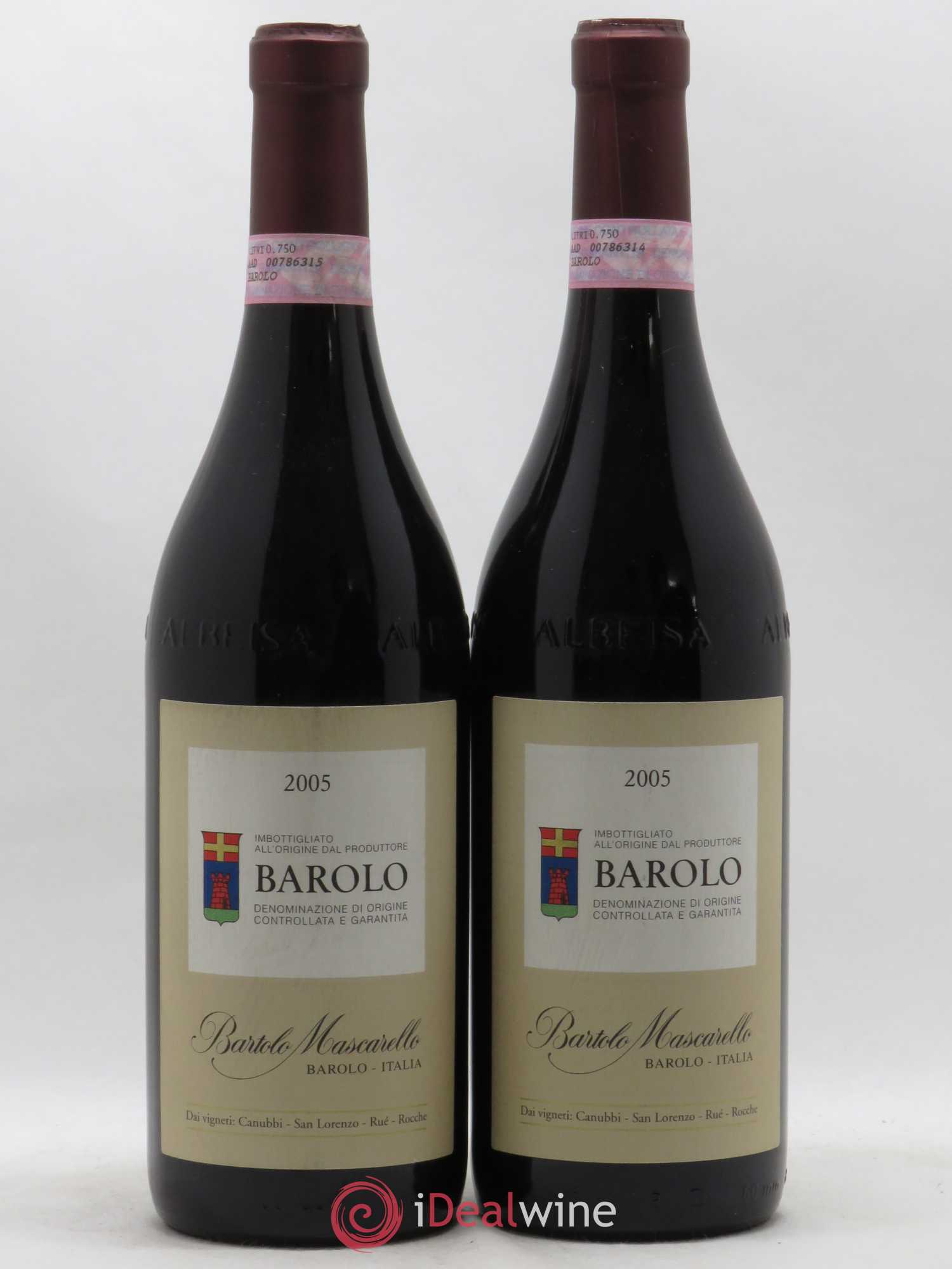 Barolo DOCG Bartolo Mascarello 2005 - Lot de 2 bouteilles - 0
