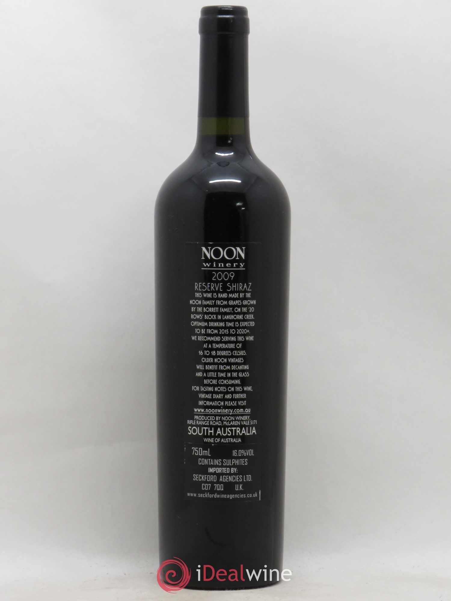 Australie Noon Reserve Shiraz 2009 - Lot de 1 bouteille - 1